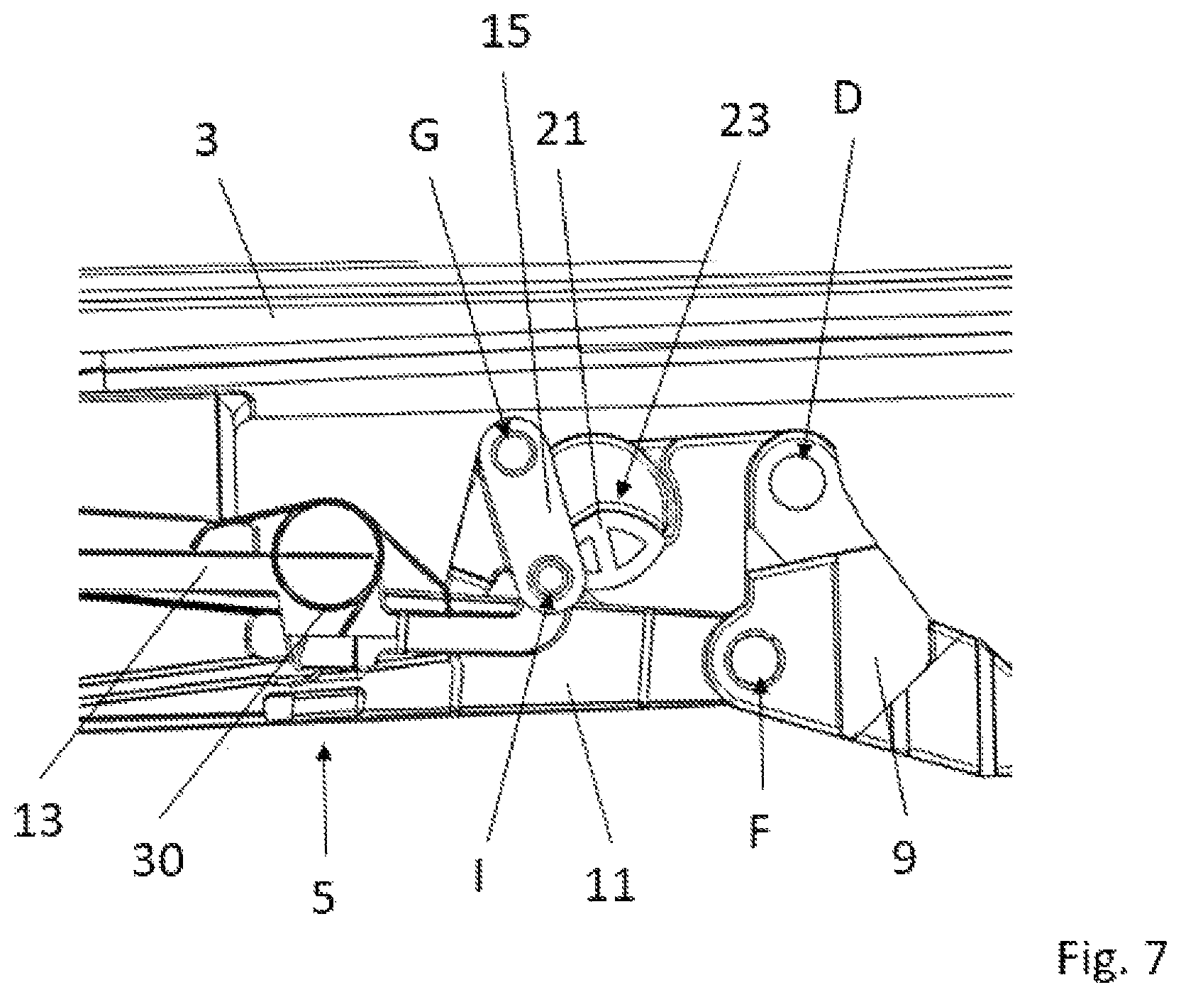 Patent US12492583 Figure 7 – Vehicle door handle assembly