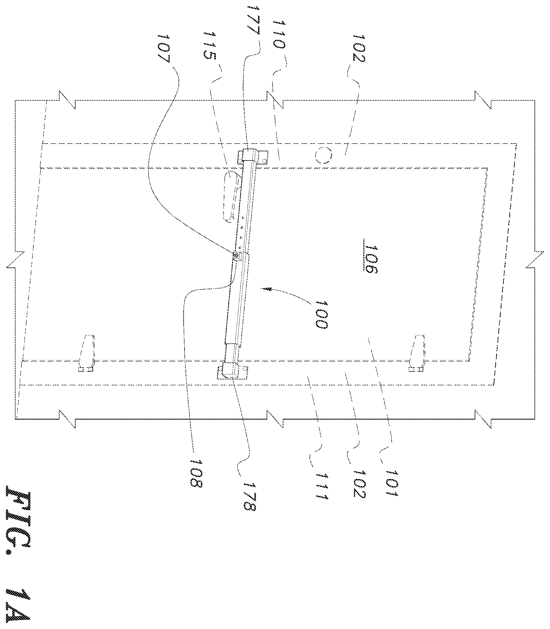 Patent US12492584 Figure 1 – Extendable door lock