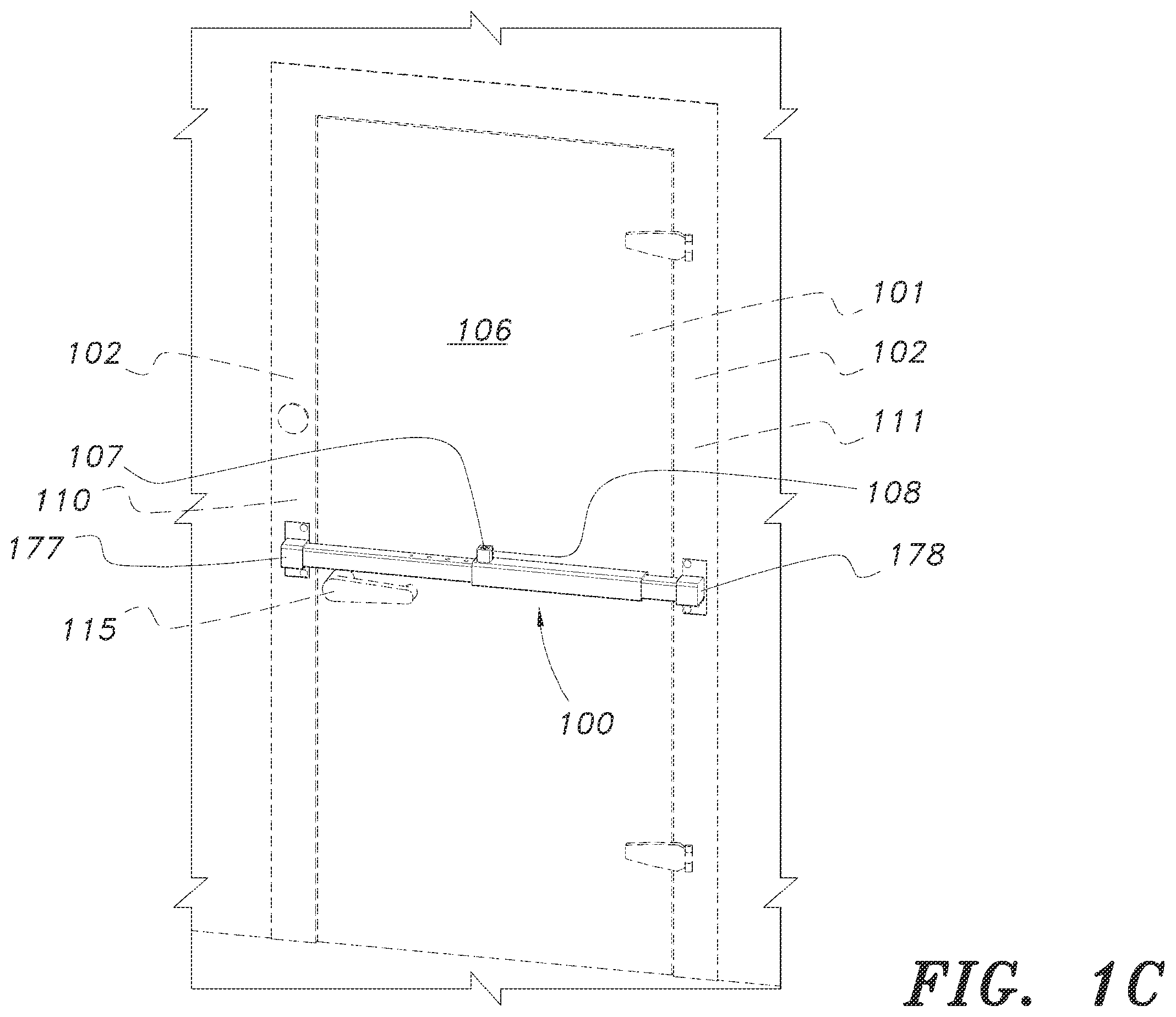 Patent US12492584 Figure 3 – Extendable door lock