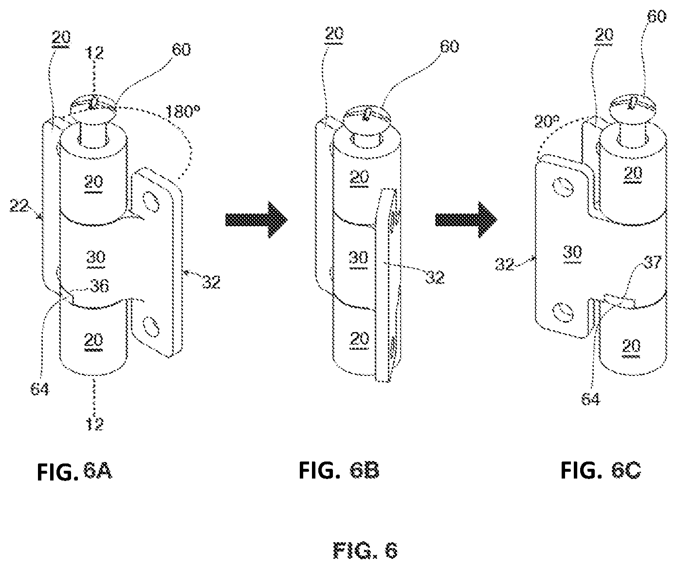 Patent US12492585 Figure 6 – Detent position hinge for use with containment systems