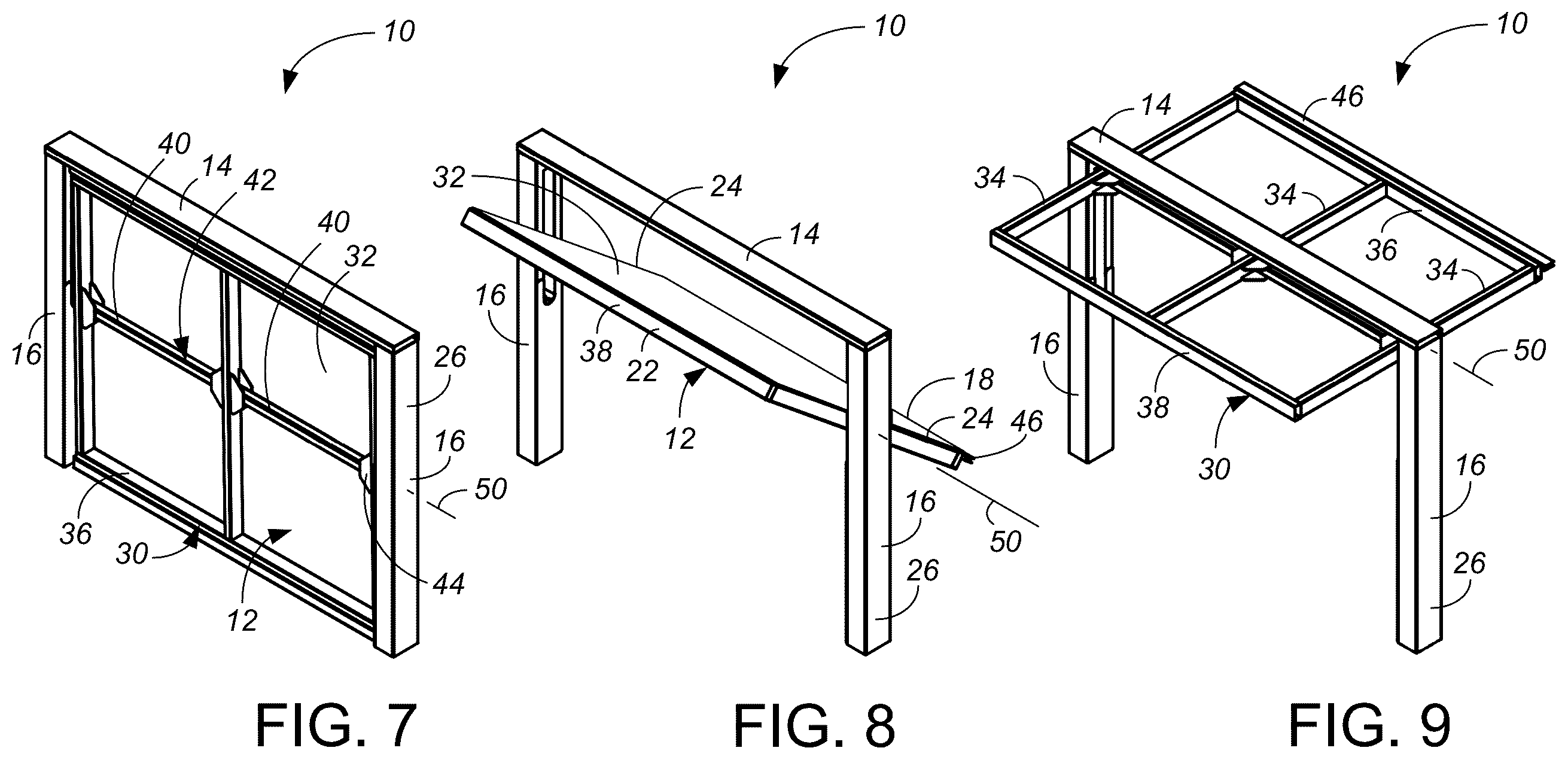 Patent US12492592 Figure 2 – Pivoting garage door