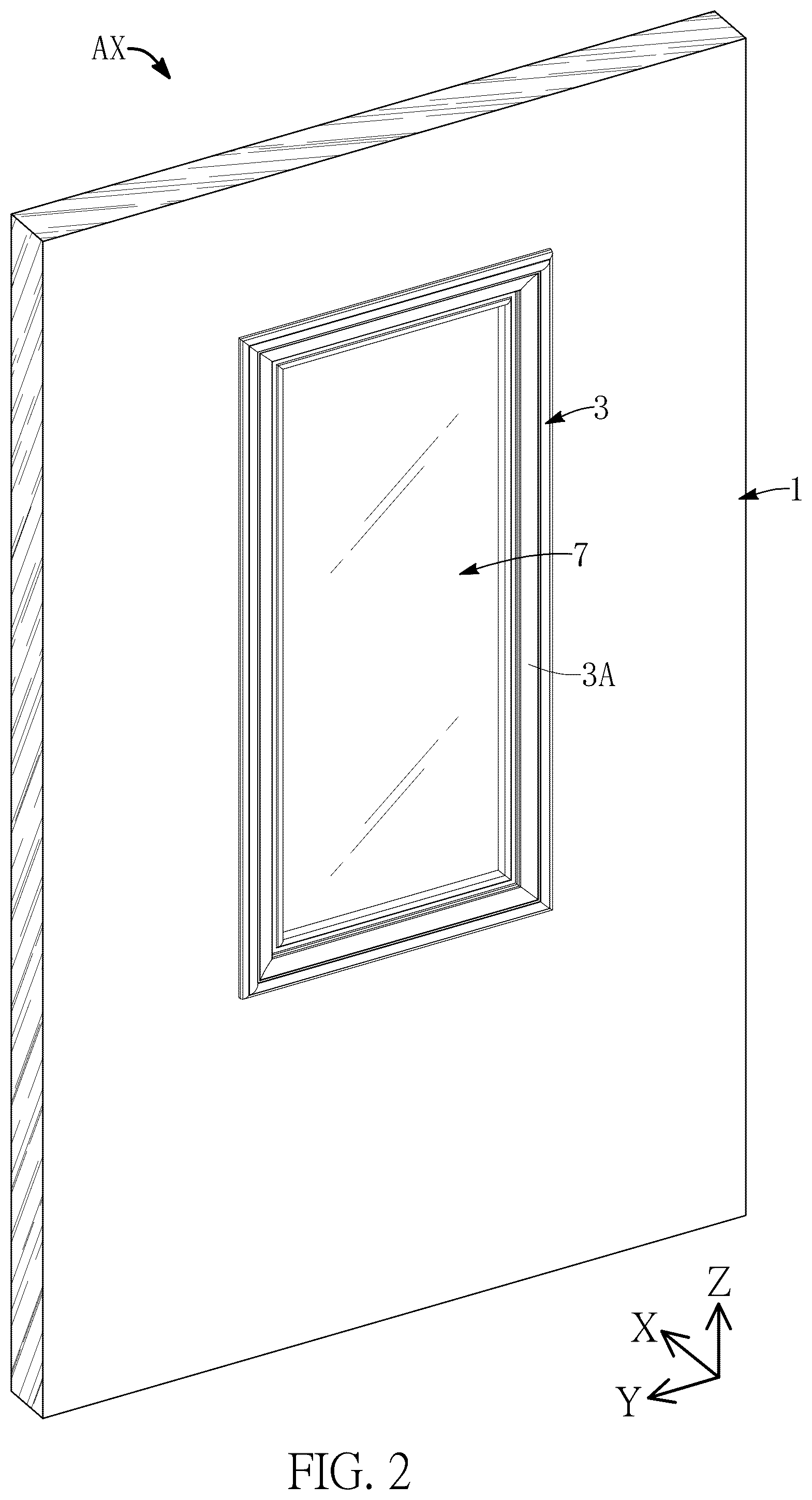 Patent US12492593 Figure 2 – Assembled door