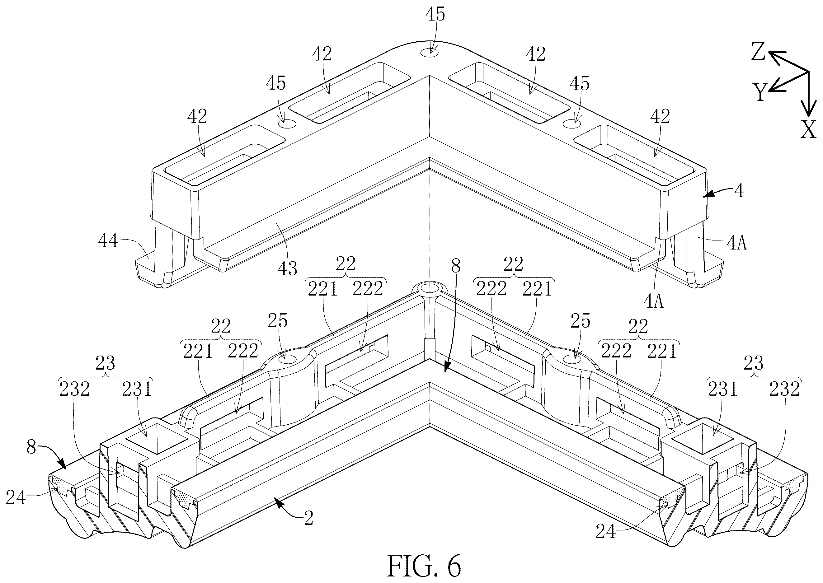Patent US12492593 Figure 6 – Assembled door