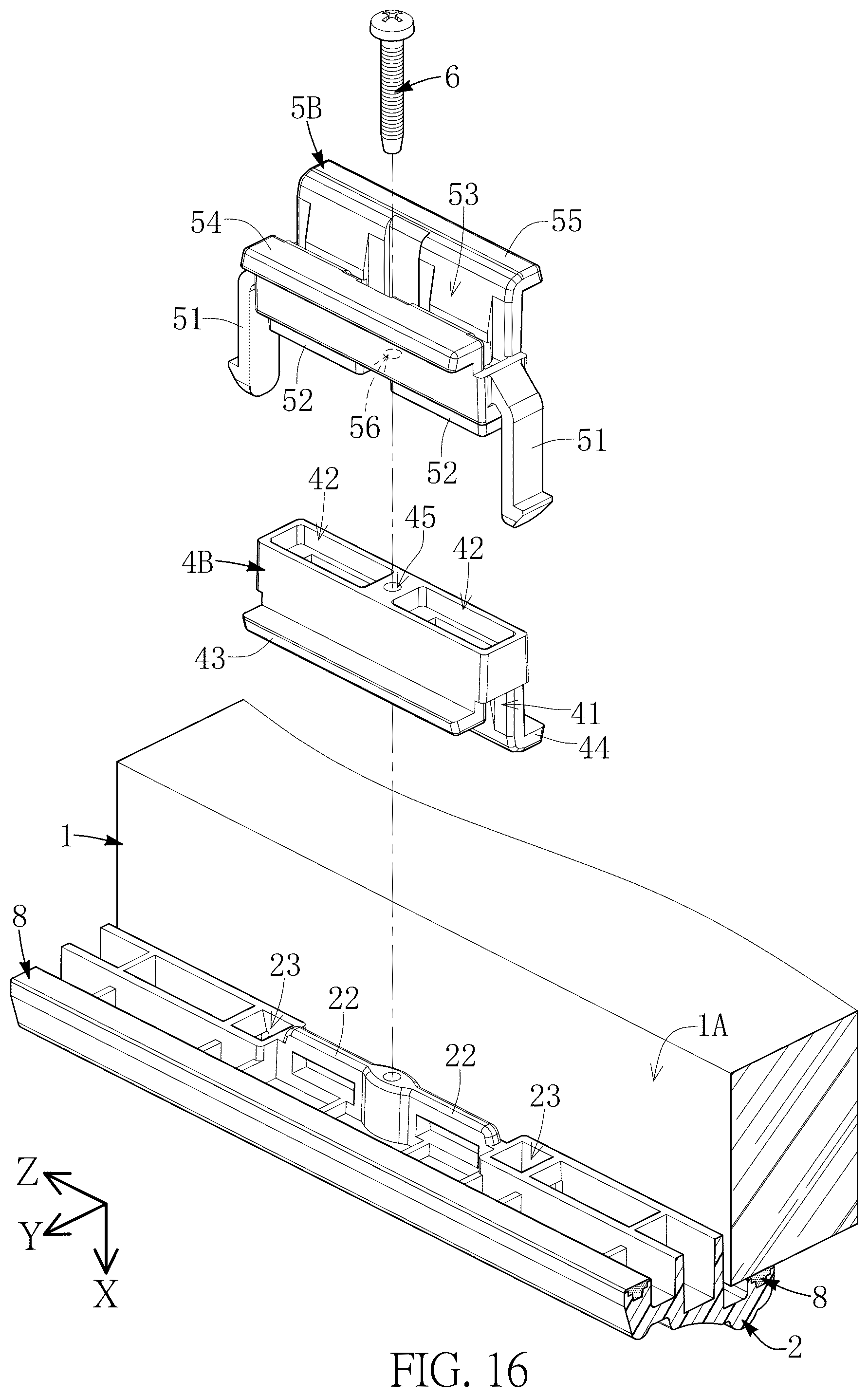 Patent US12492593 Figure 16 – Assembled door