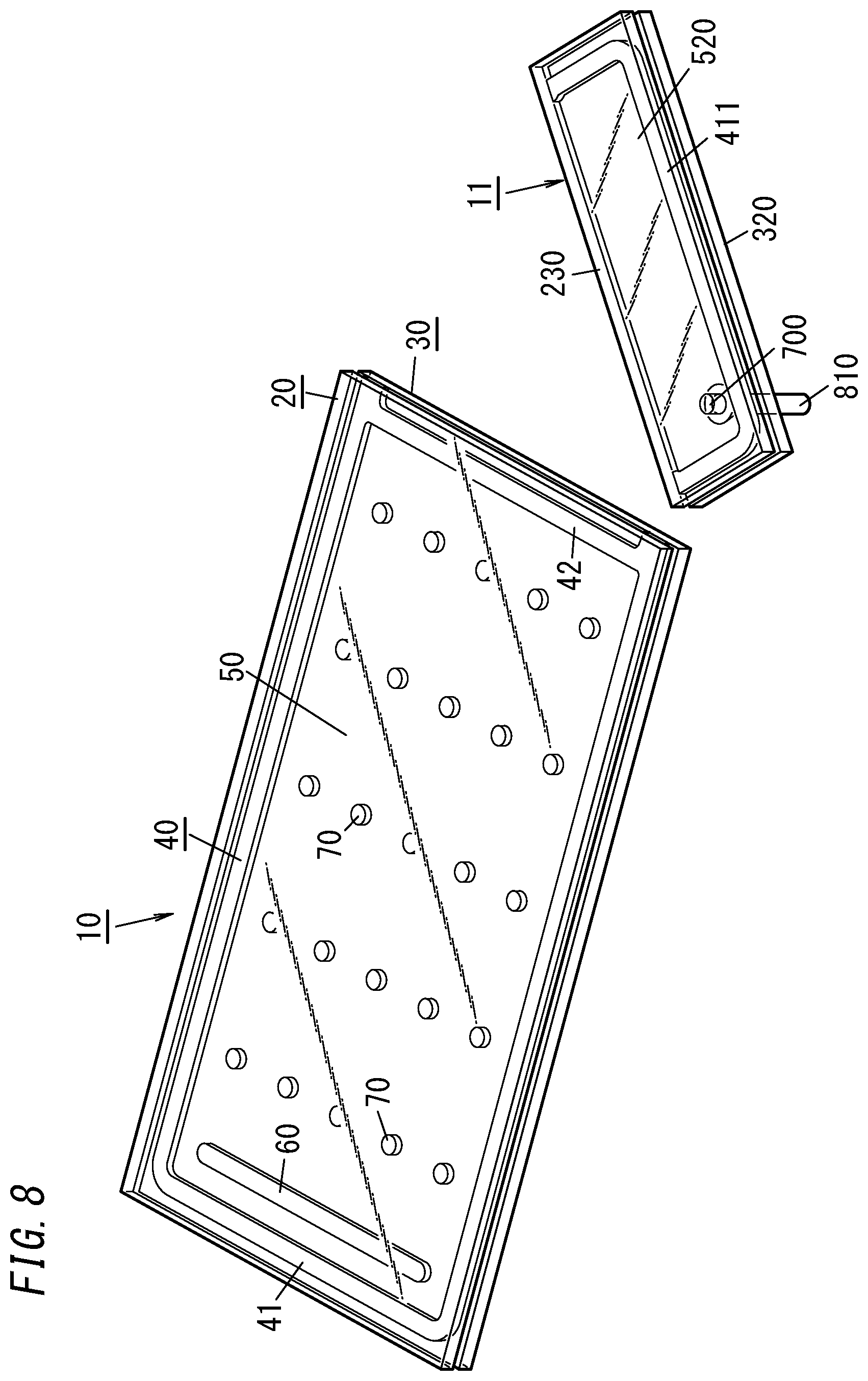 Patent US12492594 Figure 8 – Glass panel unit, method for manufacturing glass panel unit, composite getter material, and getter paste