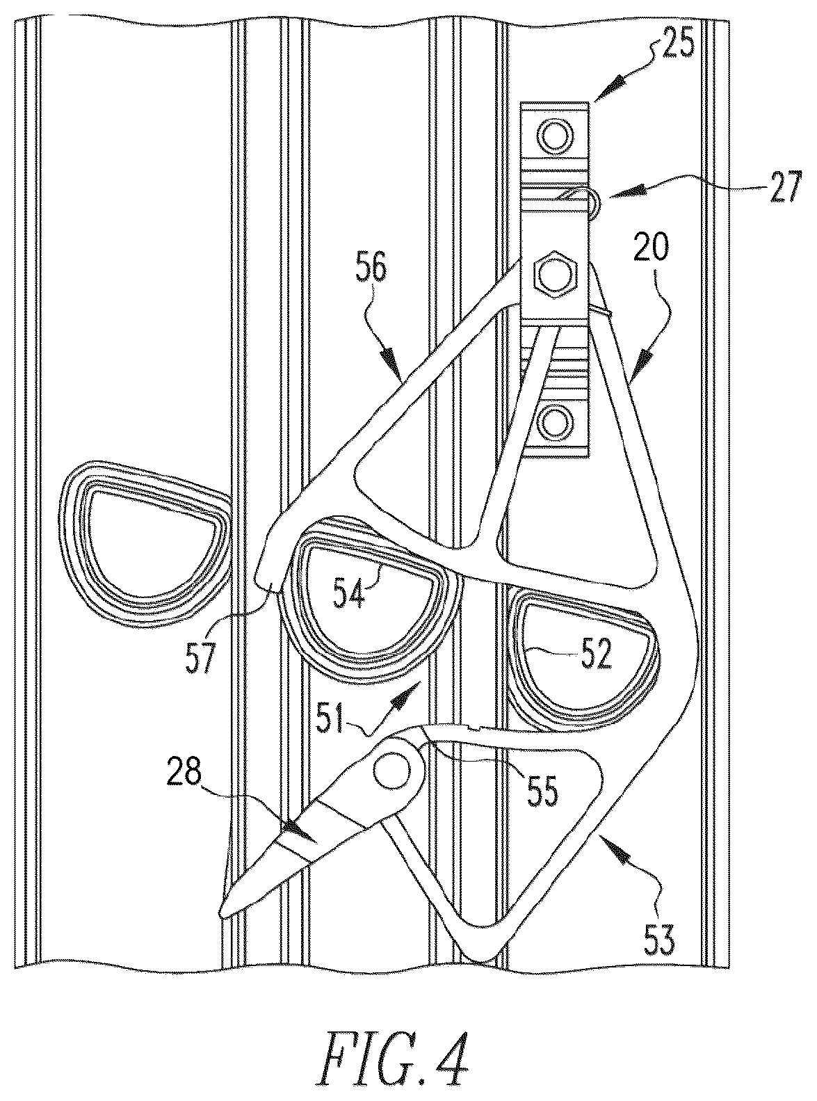 Patent US12492596 Figure 4 – Three section extension ladder