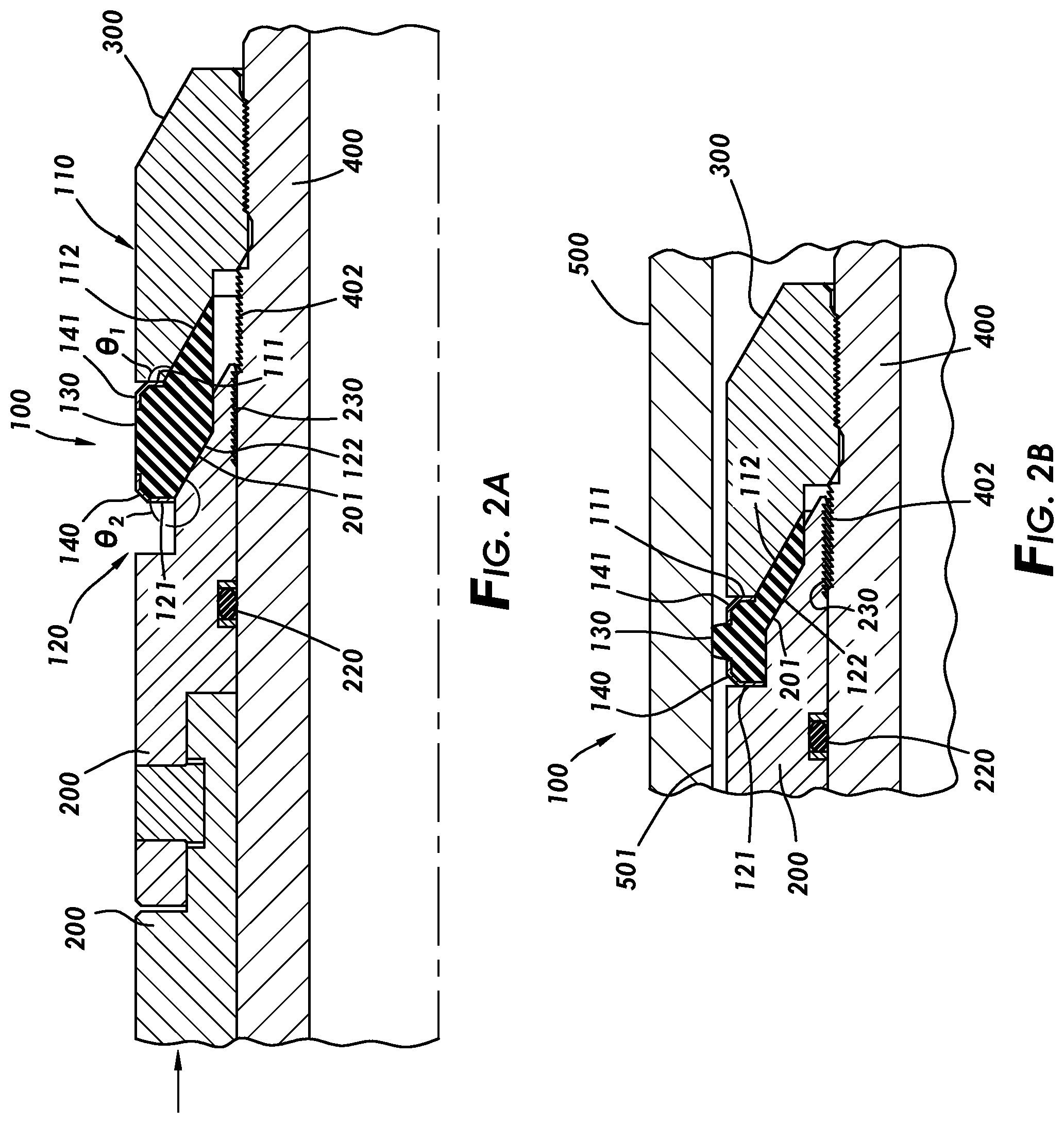 Patent US12492608 Figure 2 – Sealing element with sloped ends