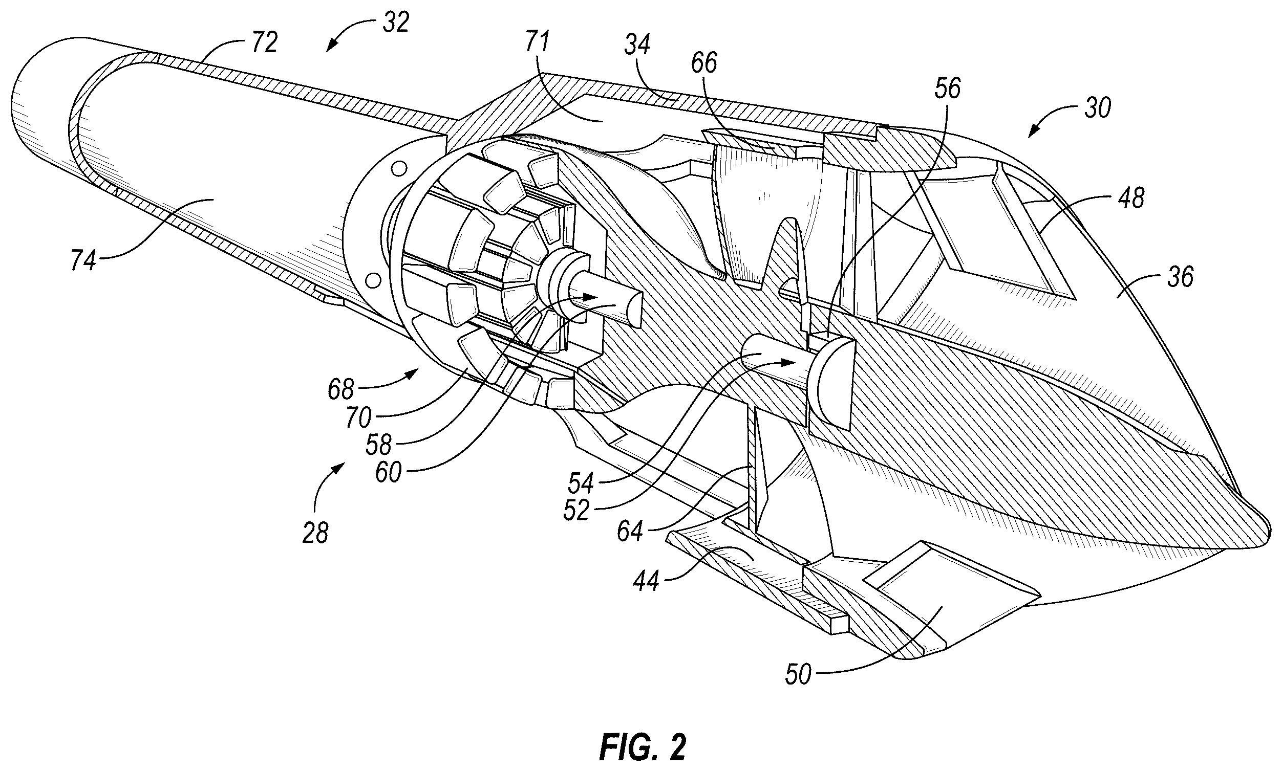 Patent US12492614 Figure 2 – Magnetic coupling to transfer torque across hermetic chamber walls