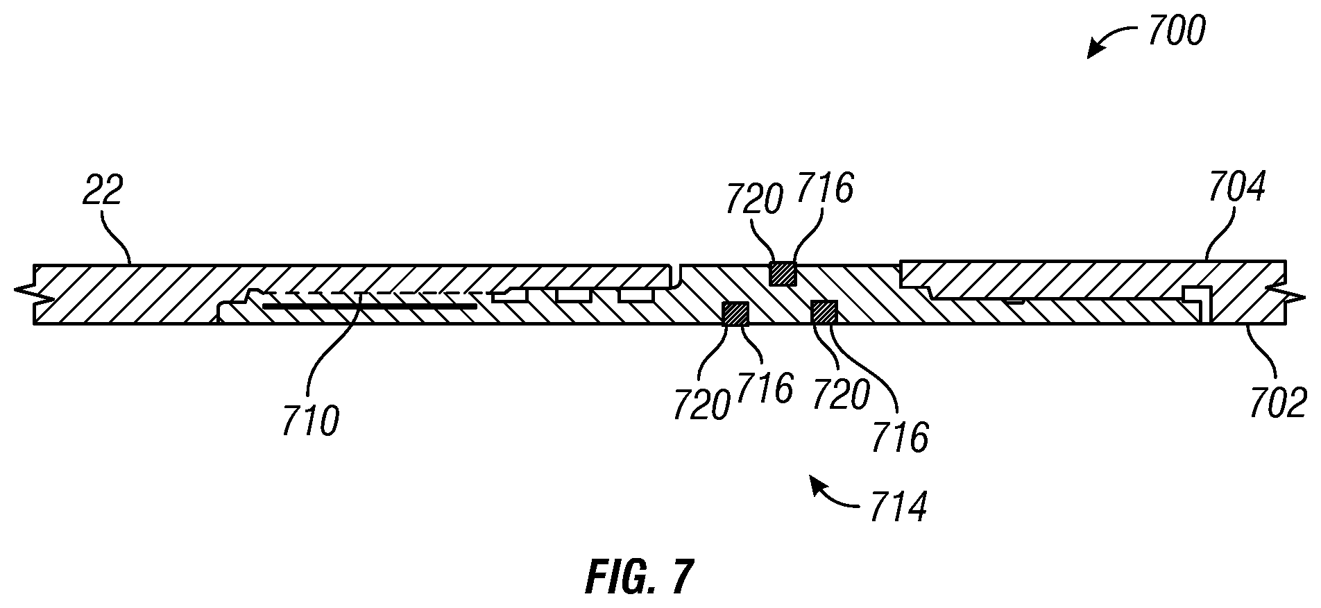 Patent US12492617 Figure 7 – Perforating gun assembly with reduced shock transmission