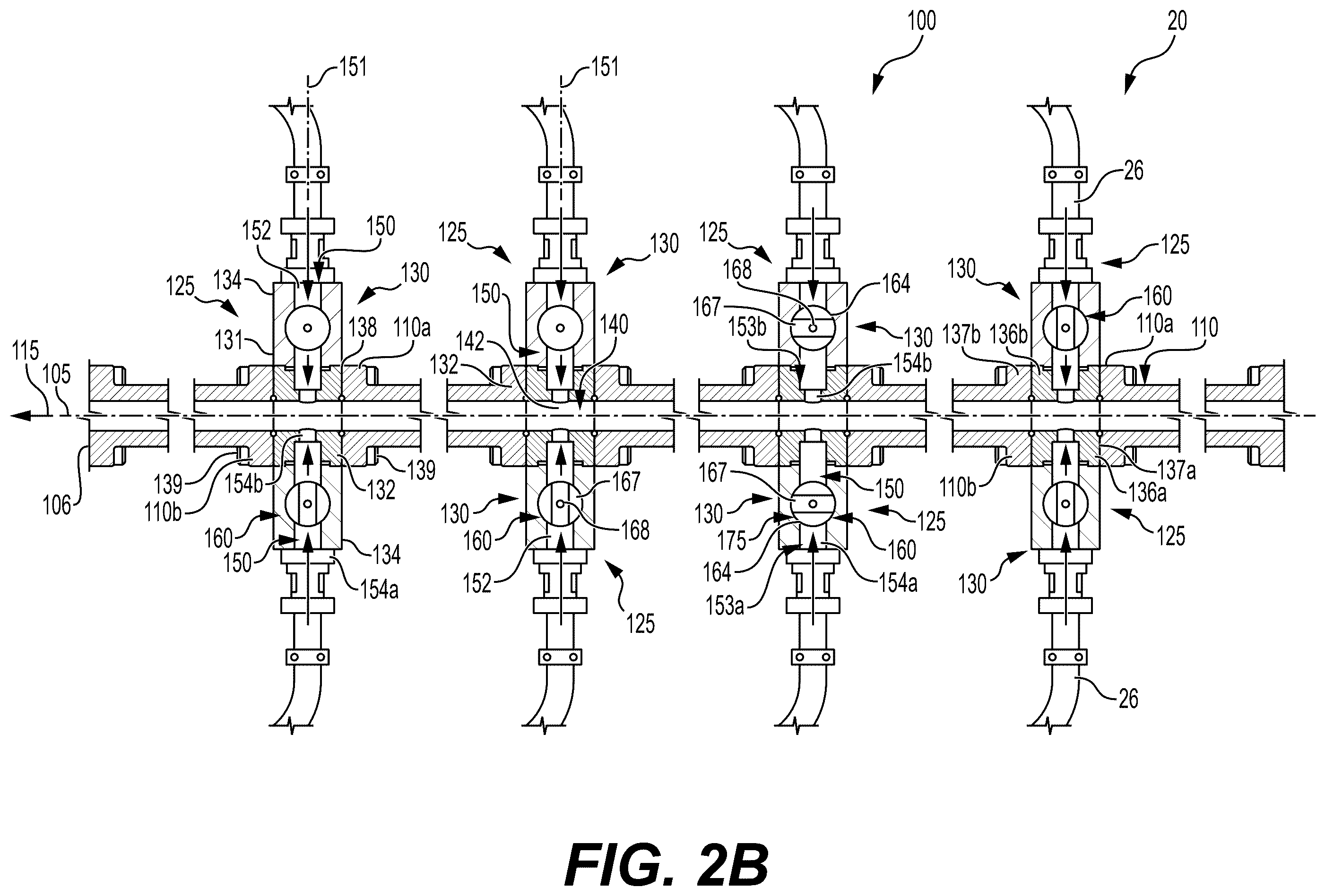 Patent US12492625 Figure 3 – Integrated junction and check valve assemblies for hydraulic fracturing system manifolds and related methods