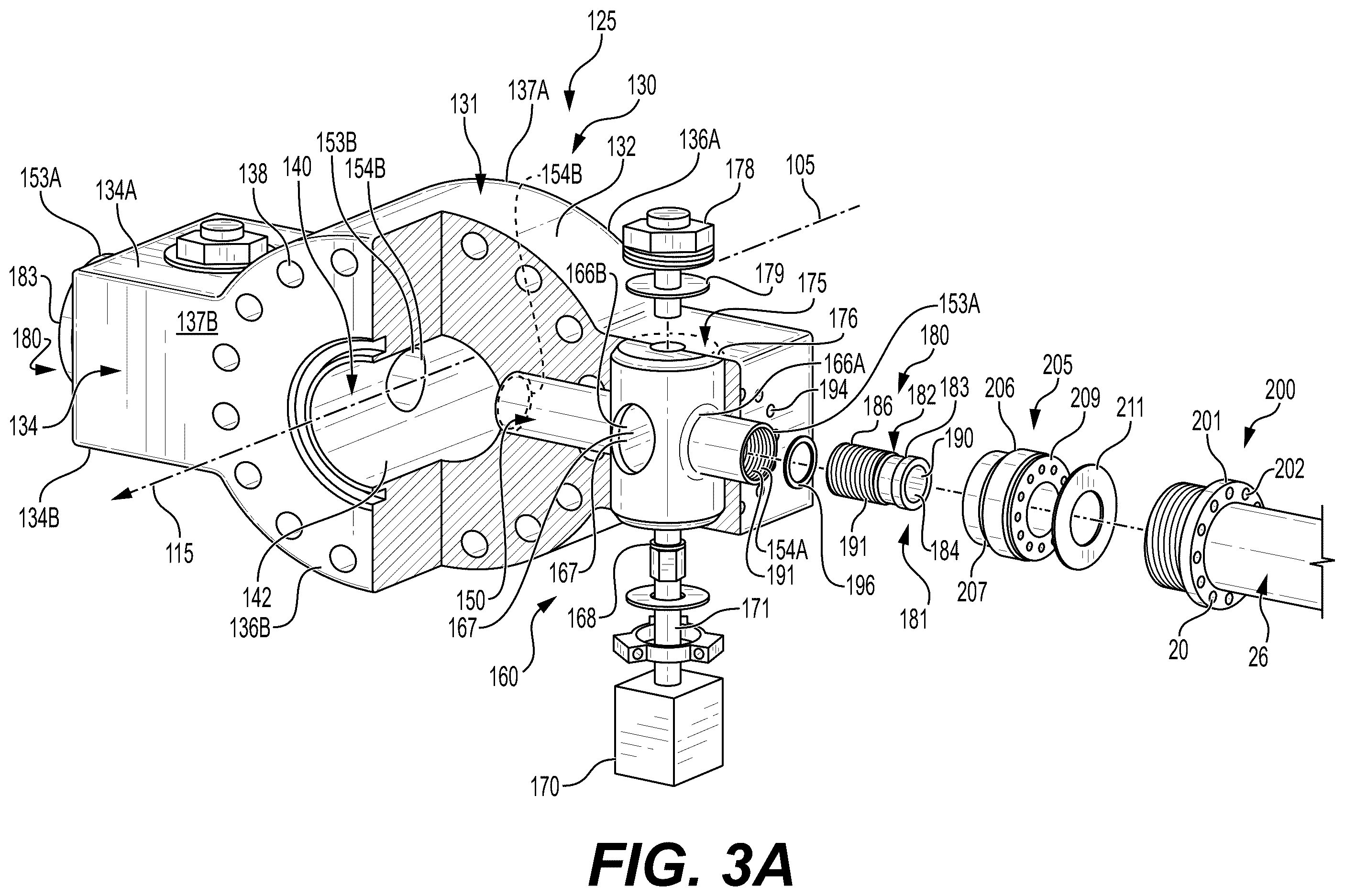 Patent US12492625 Figure 5 – Integrated junction and check valve assemblies for hydraulic fracturing system manifolds and related methods