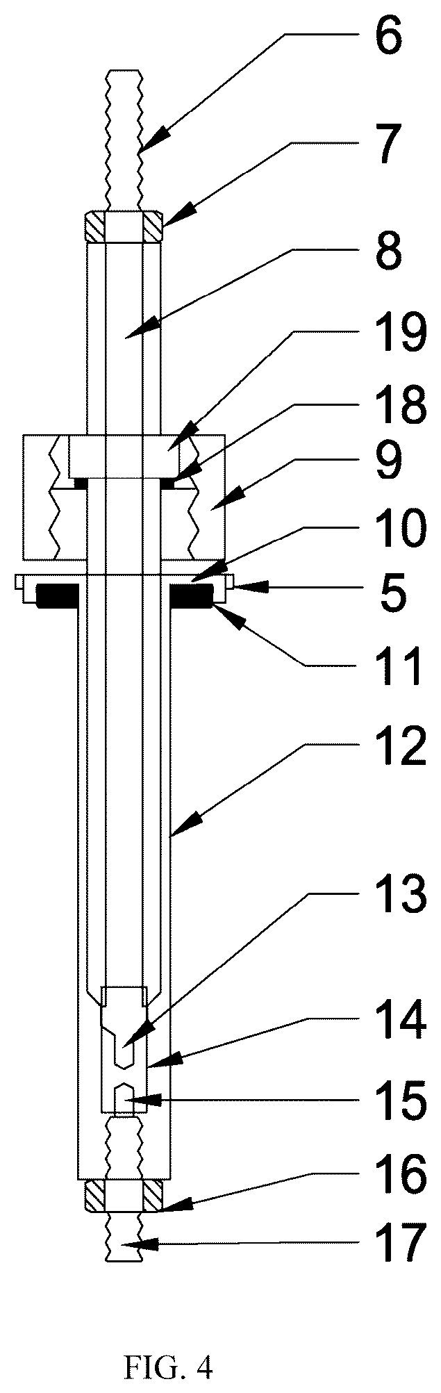 Patent US12492634 Figure 7 – Electric-pulse fracturing device and method for hard roof of coal mine based on self-sealing water bag
