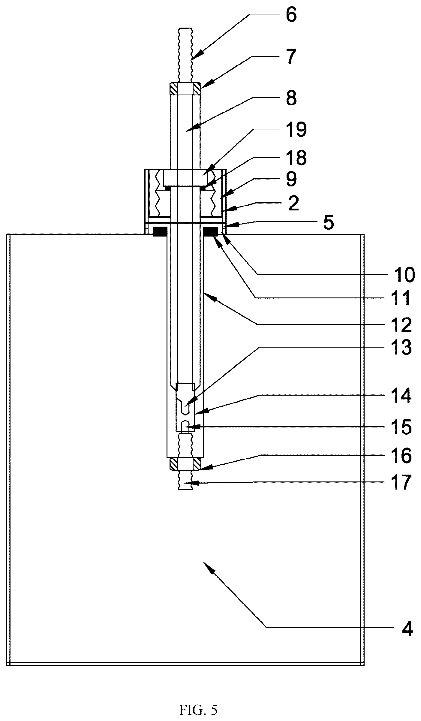 Patent US12492634 Figure 8 – Electric-pulse fracturing device and method for hard roof of coal mine based on self-sealing water bag