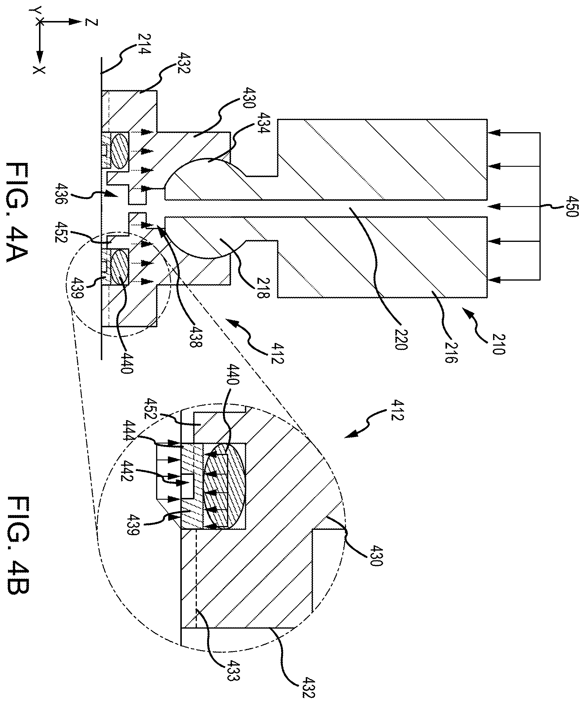 Patent US12492637 Figure 4 – Hydrostatic shoe with face seal