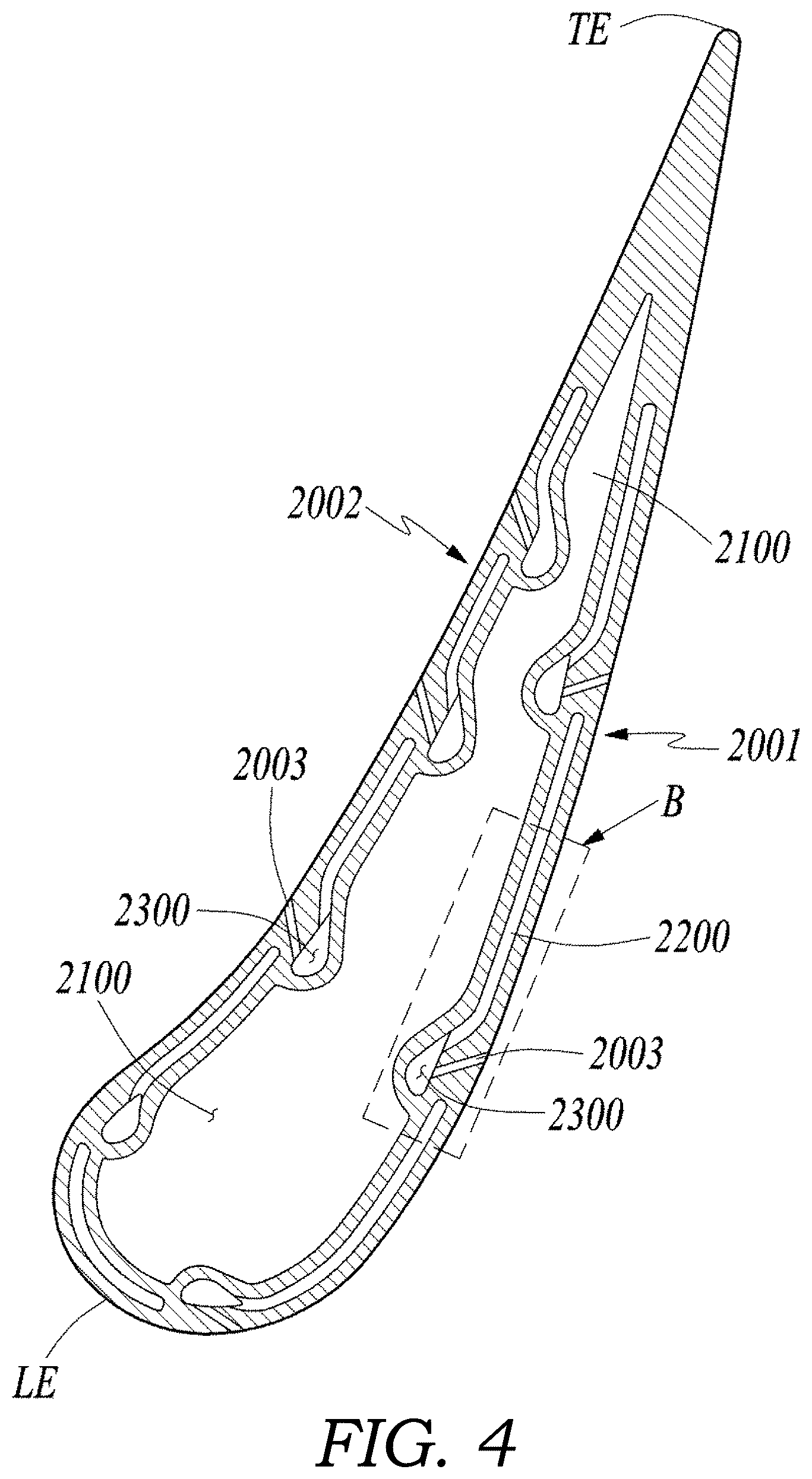 Patent US12492639 Figure 4 – Airfoil and gas turbine including same