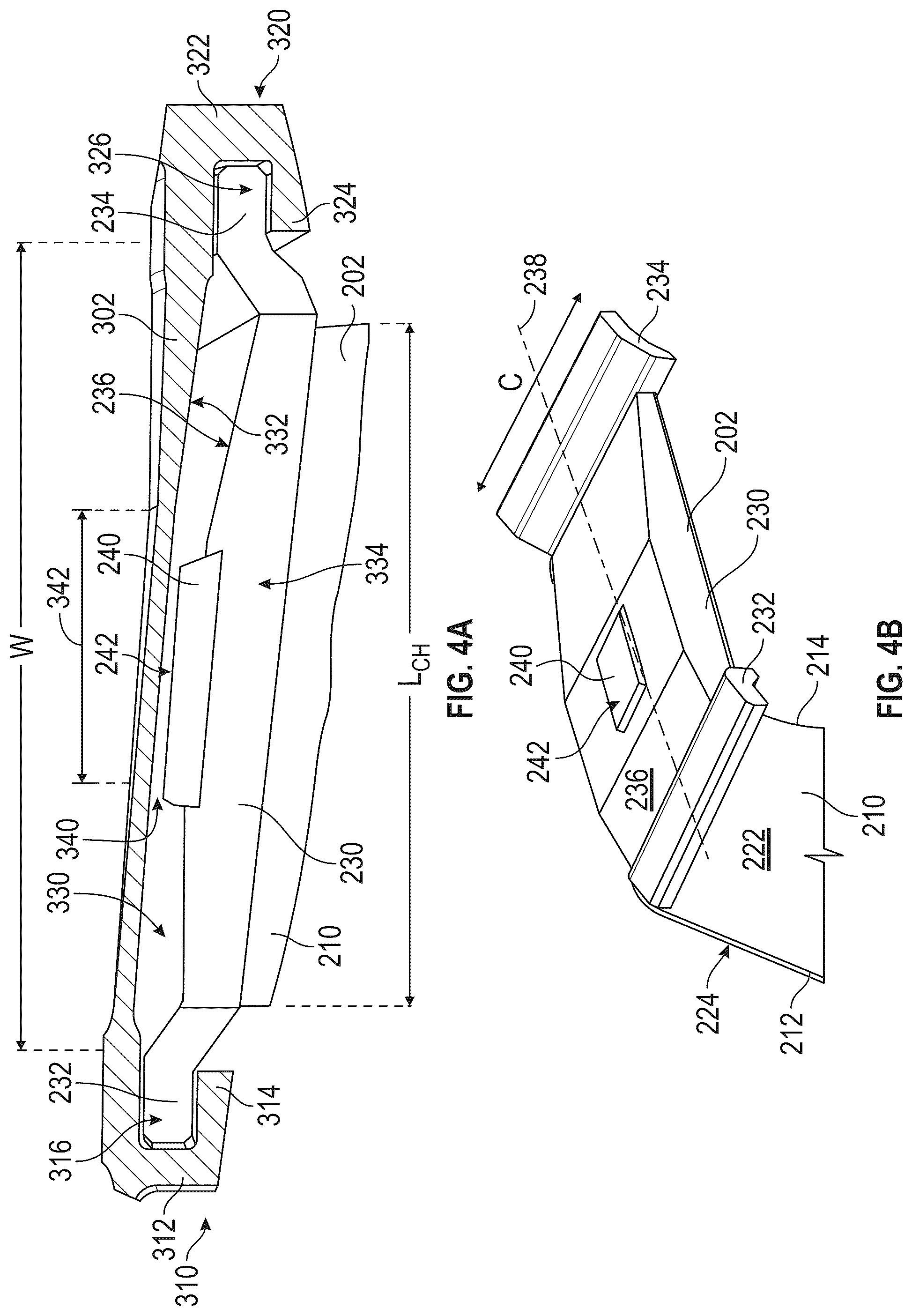 Patent US12492640 Figure 4 – Turbine engine including a vane support and a vane