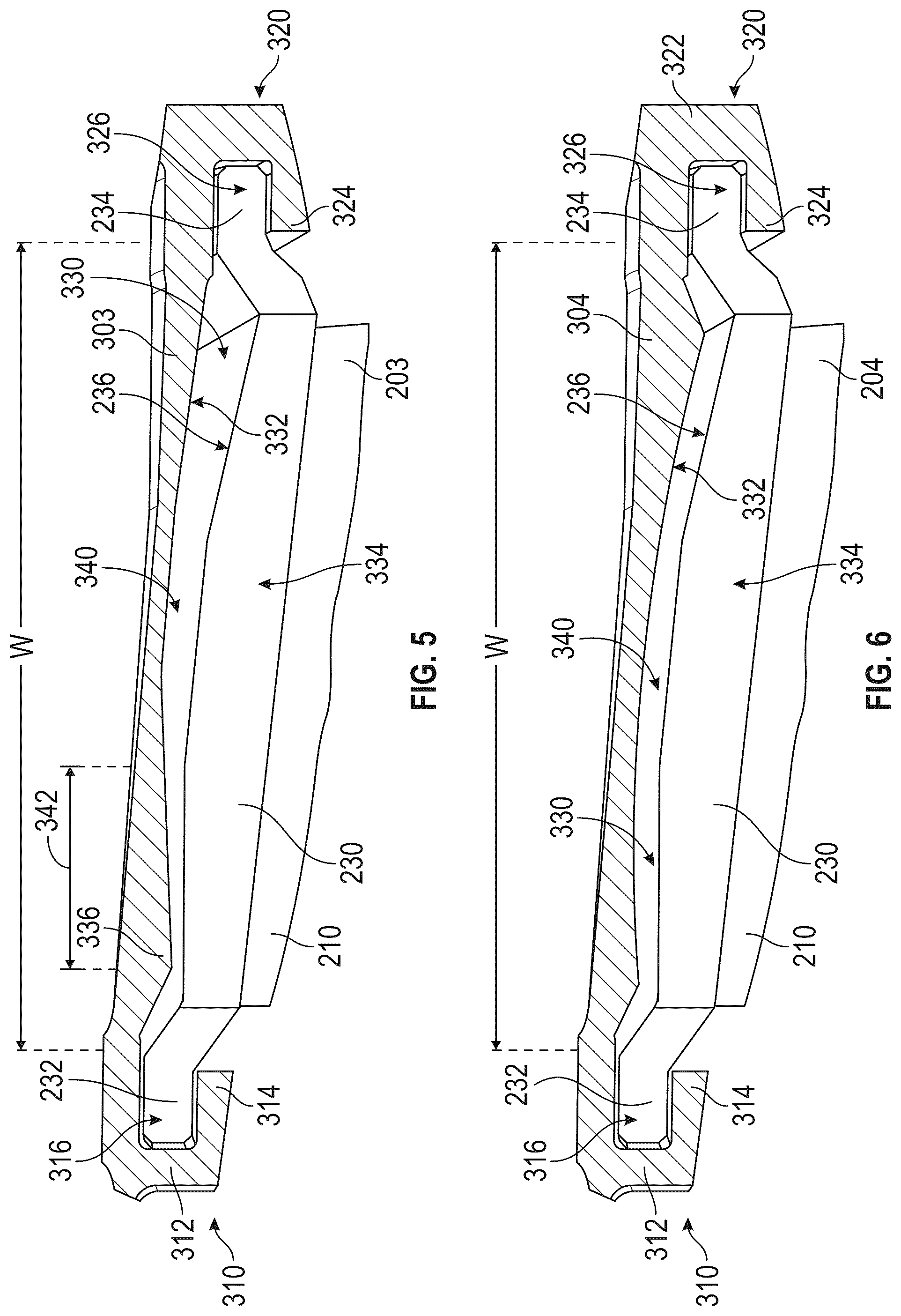 Patent US12492640 Figure 5 – Turbine engine including a vane support and a vane