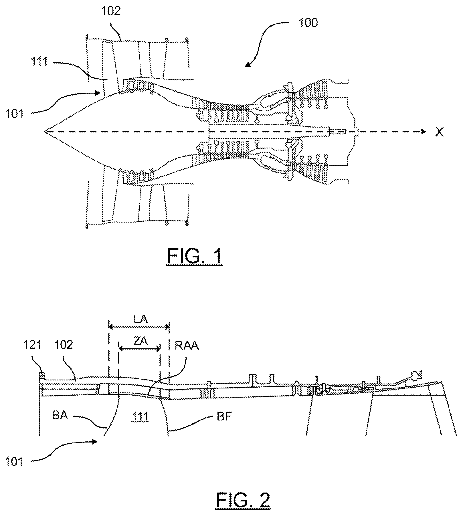 Patent US12492645 Figure 1 – Assembly for a turbine engine fan case and an air inlet, method for using such an assembly