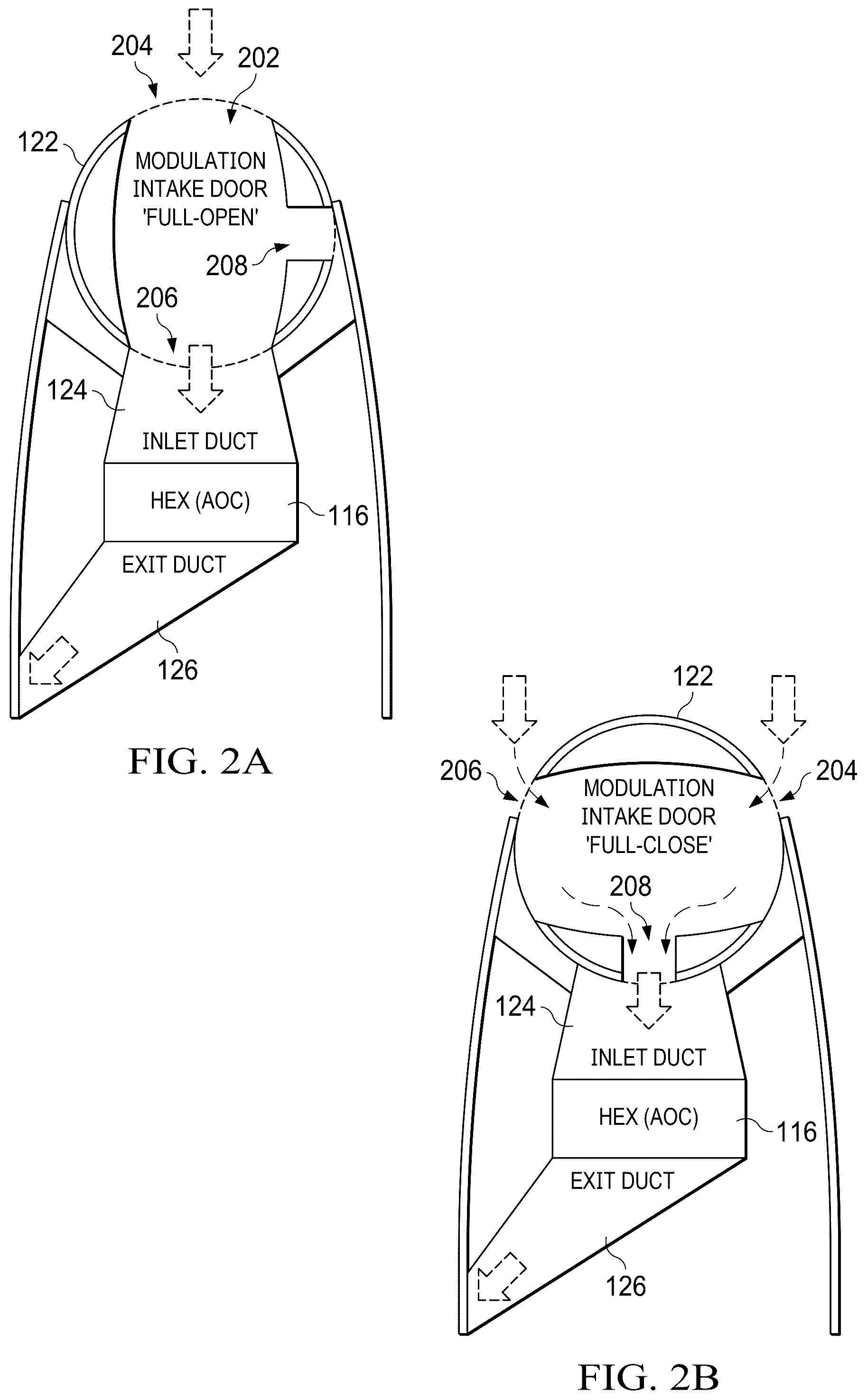 Patent US12492648 Figure 2 – Modulated air-cooled heat exchanger for hybrid electric thermal management systems