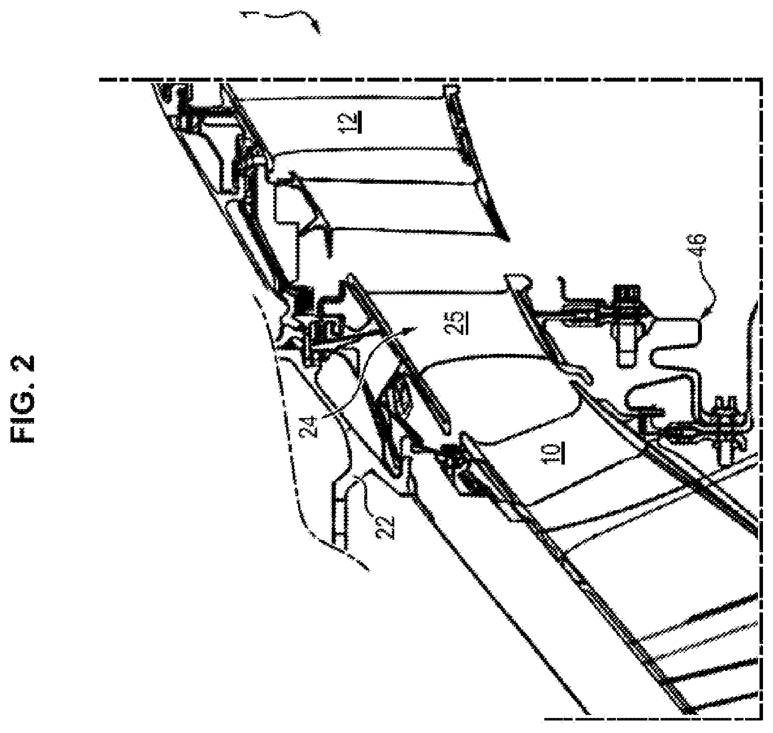 Patent US12492650 Figure 2 – Turbojet engine nozzle ring for an aircraft
