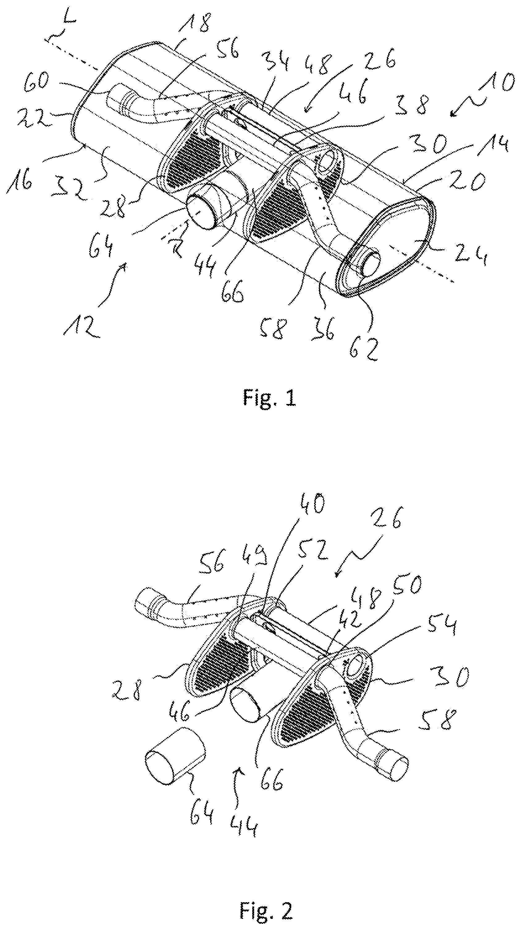 Patent US12492653 Figure 1 – Muffler and method for making a muffler