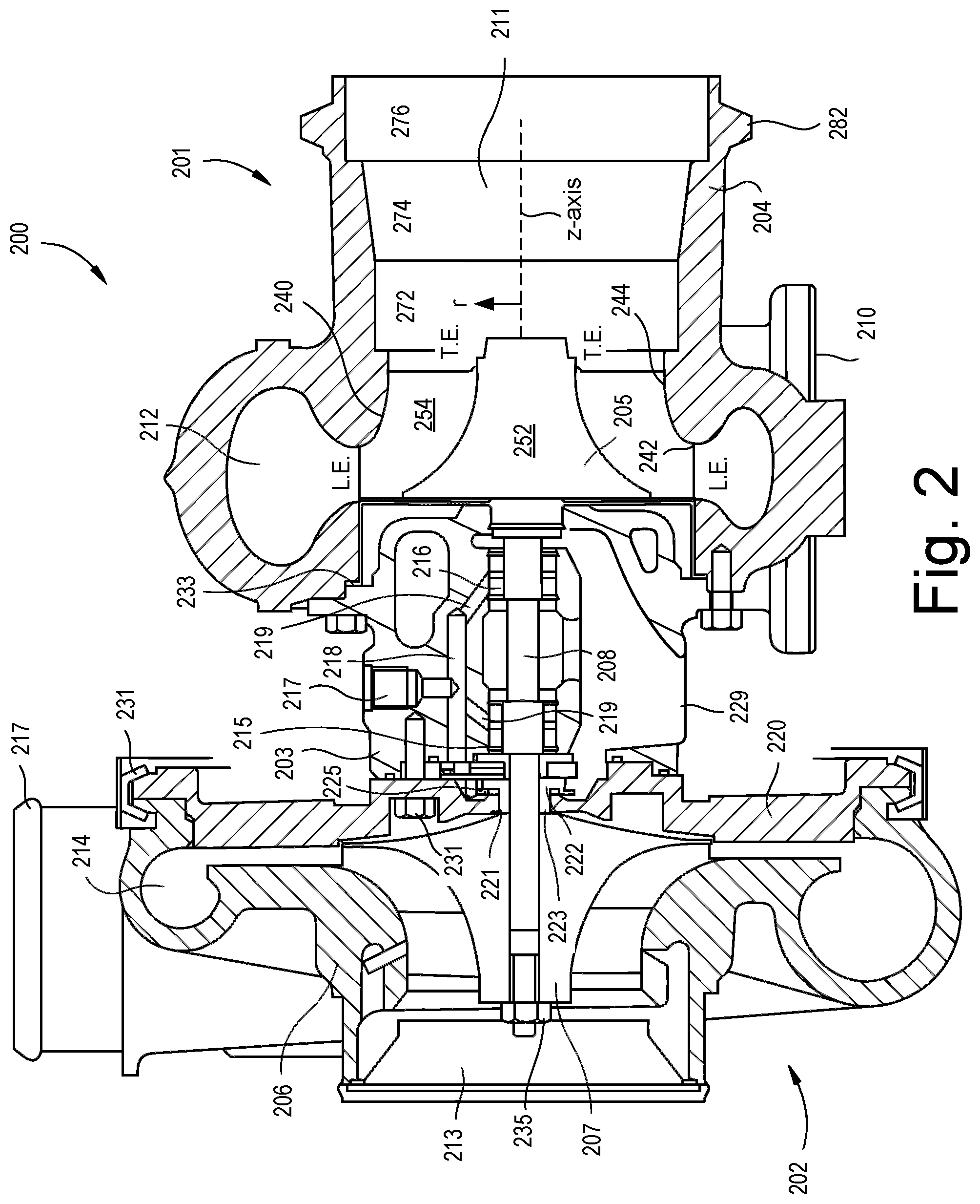 Patent US12492659 Figure 2 – Turbocharger turbine housing assembly