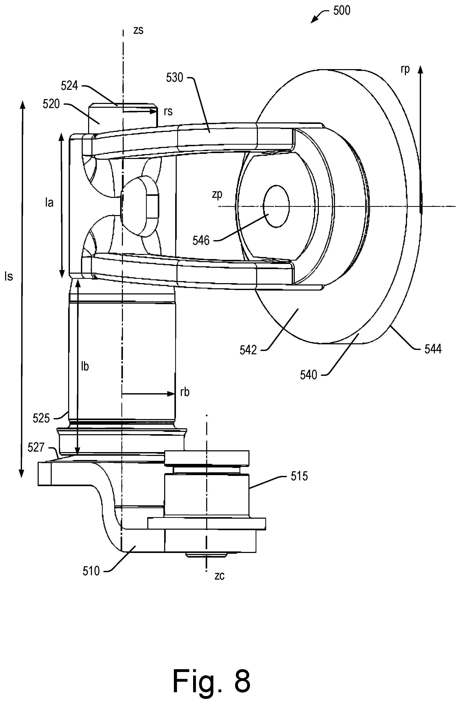 Patent US12492659 Figure 8 – Turbocharger turbine housing assembly