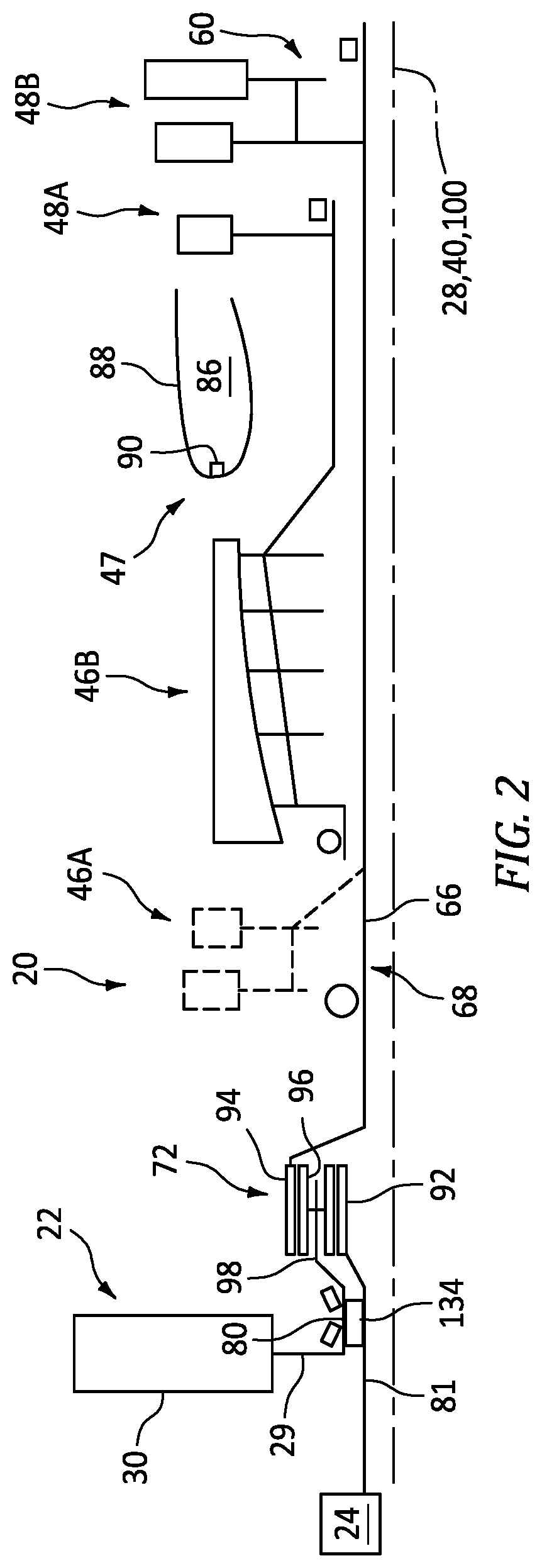 Patent US12492663 Figure 2 – Aircraft propulsion system geartrain