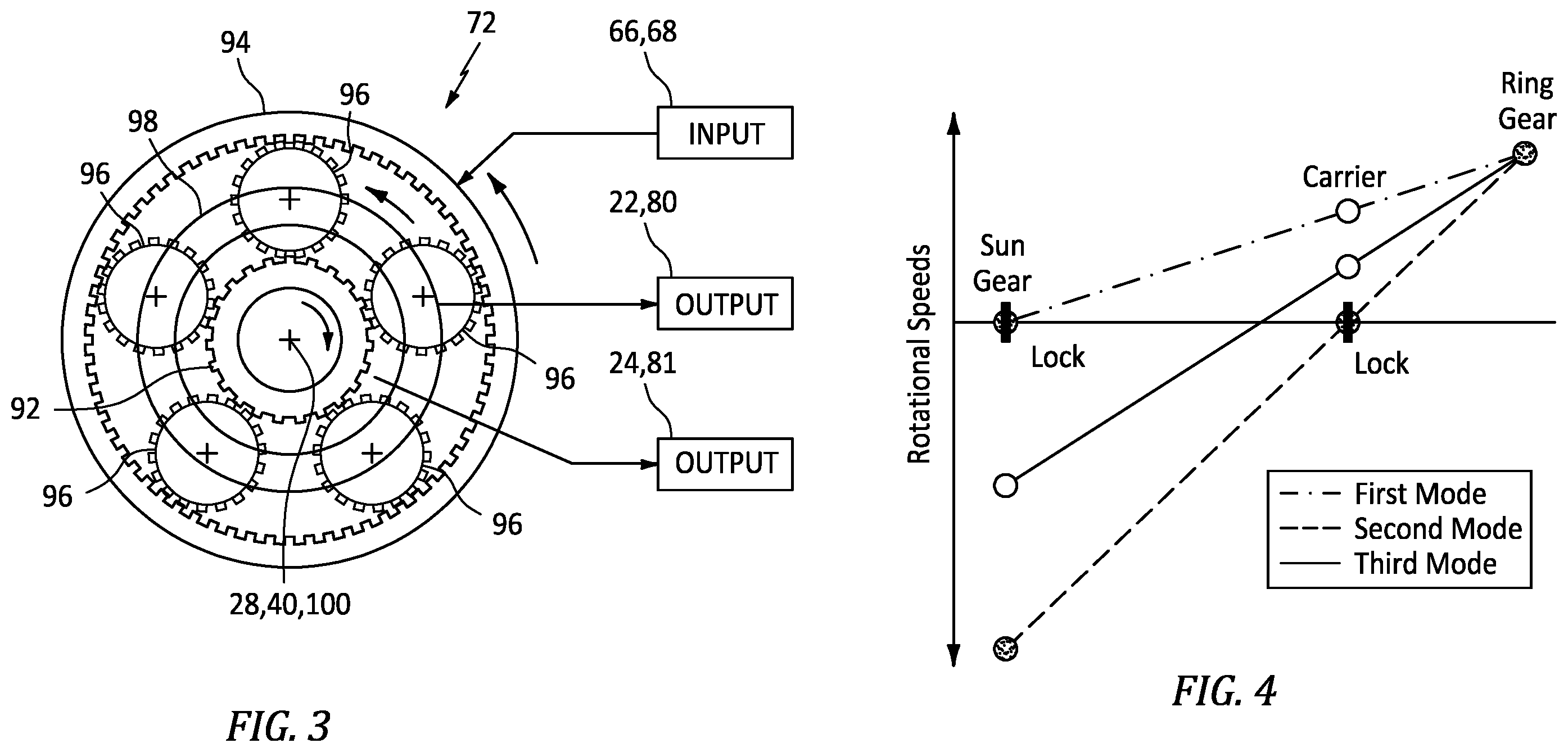 Patent US12492663 Figure 3 – Aircraft propulsion system geartrain