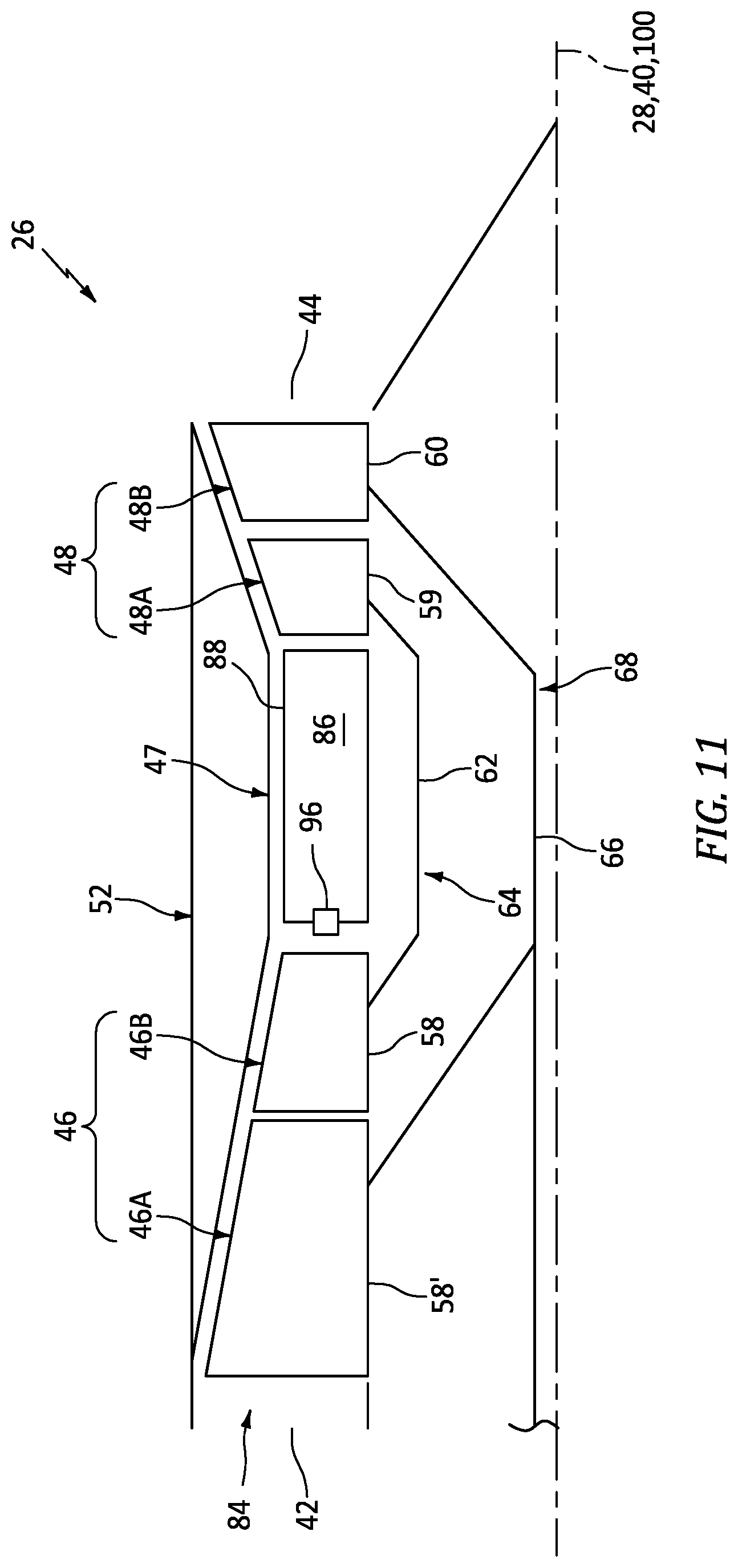 Patent US12492663 Figure 10 – Aircraft propulsion system geartrain