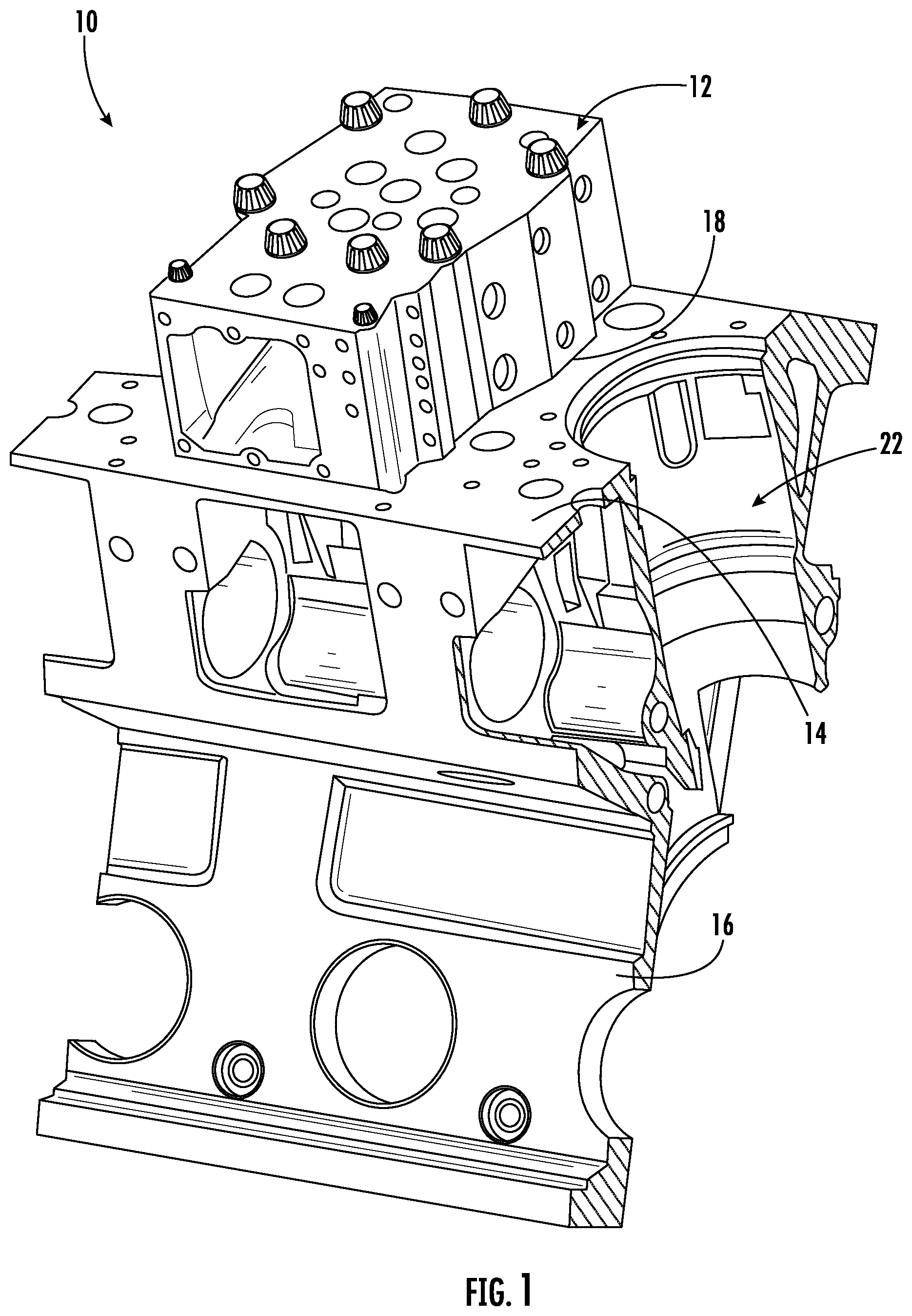 Patent US12492667 Figure 1 – Cylinder head joint gas leakage mitigation