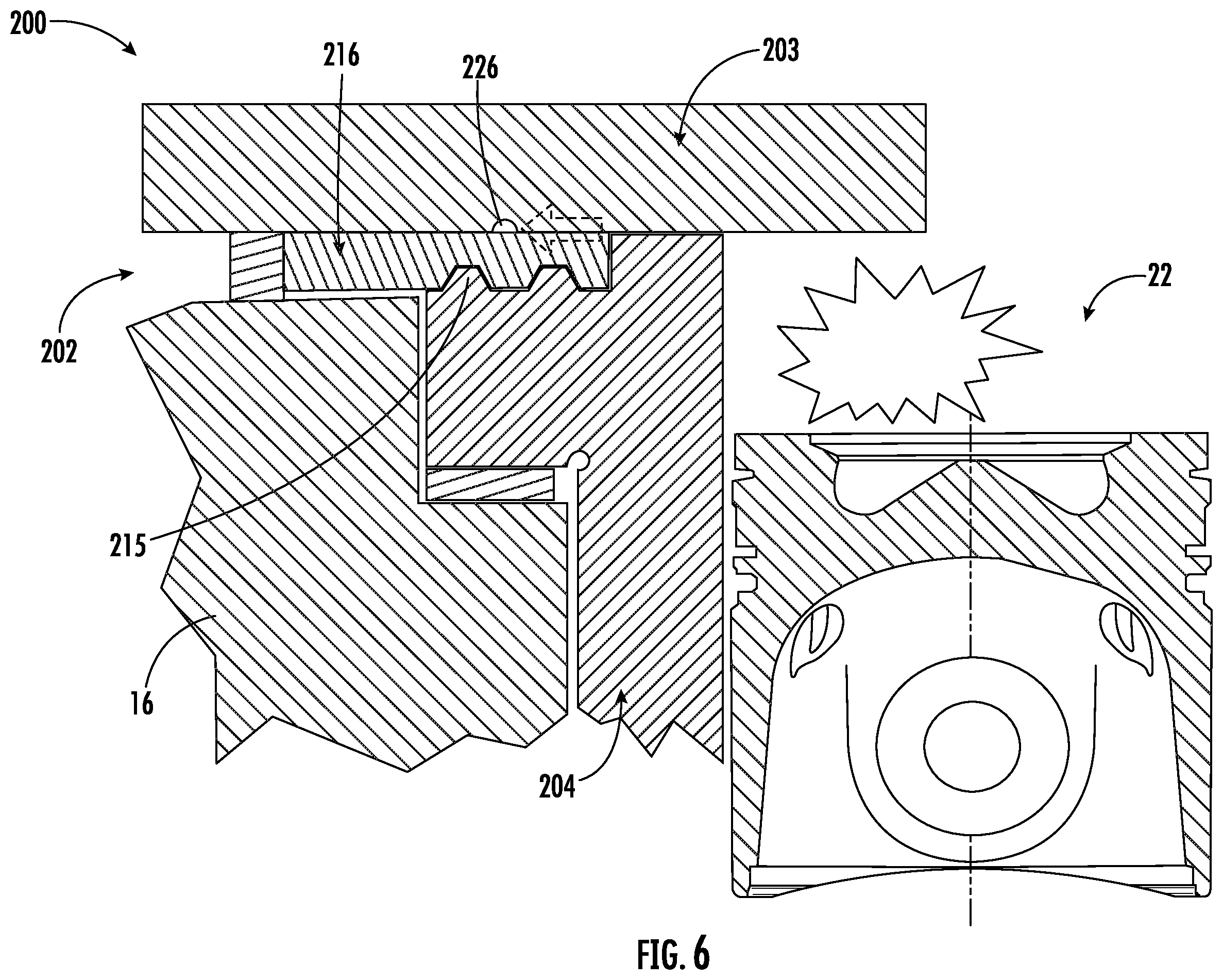 Patent US12492667 Figure 6 – Cylinder head joint gas leakage mitigation