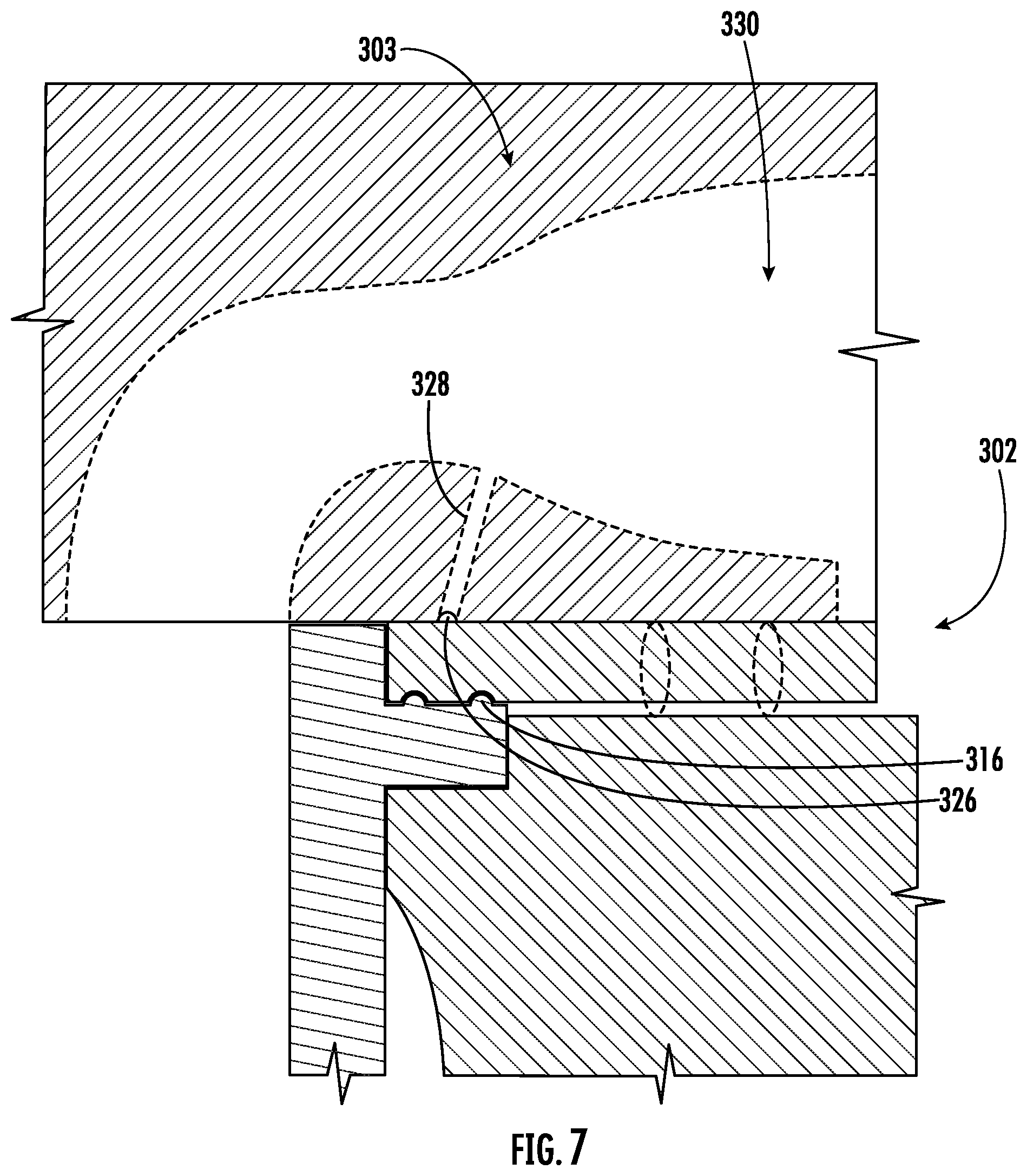 Patent US12492667 Figure 7 – Cylinder head joint gas leakage mitigation