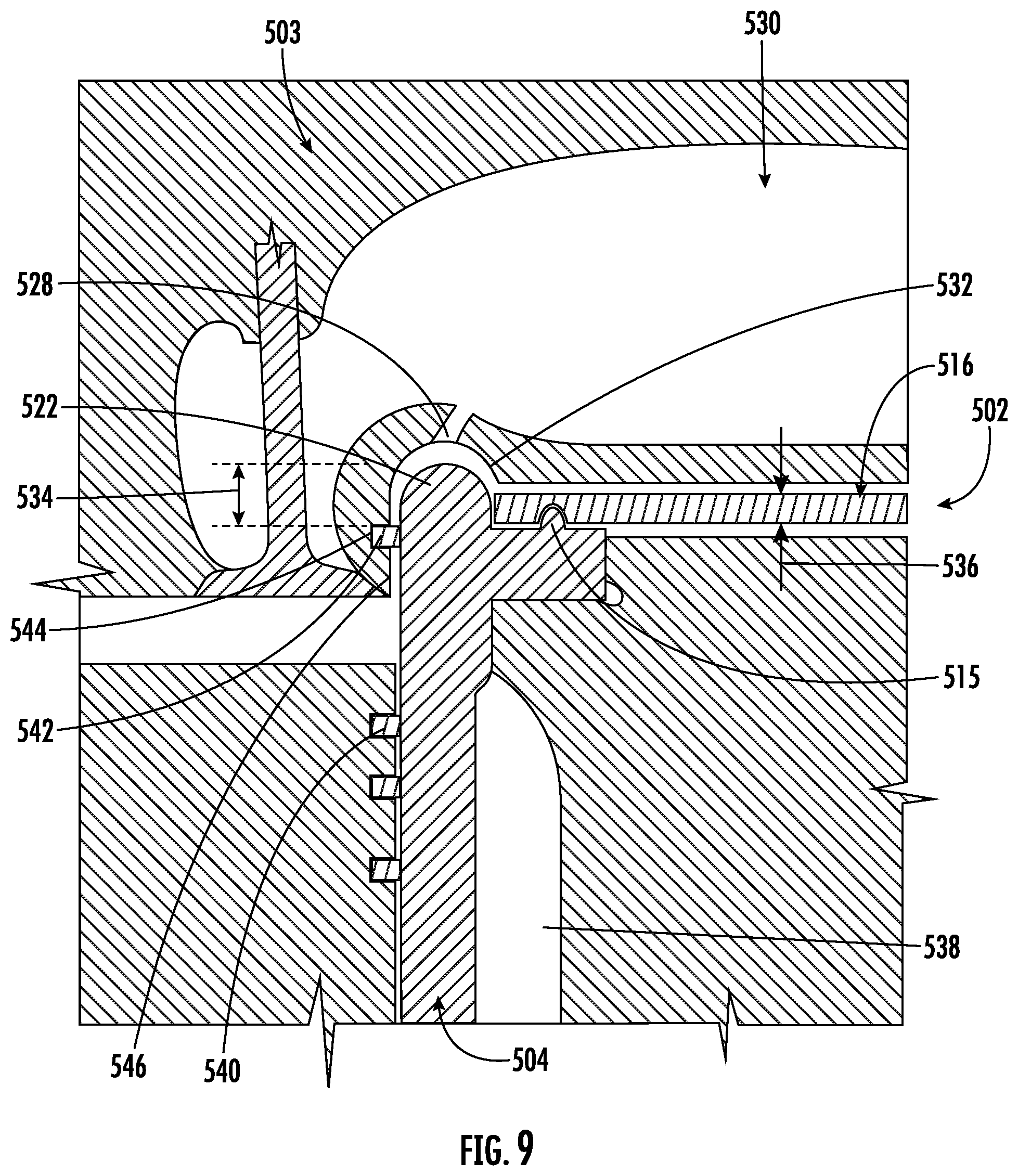 Patent US12492667 Figure 9 – Cylinder head joint gas leakage mitigation