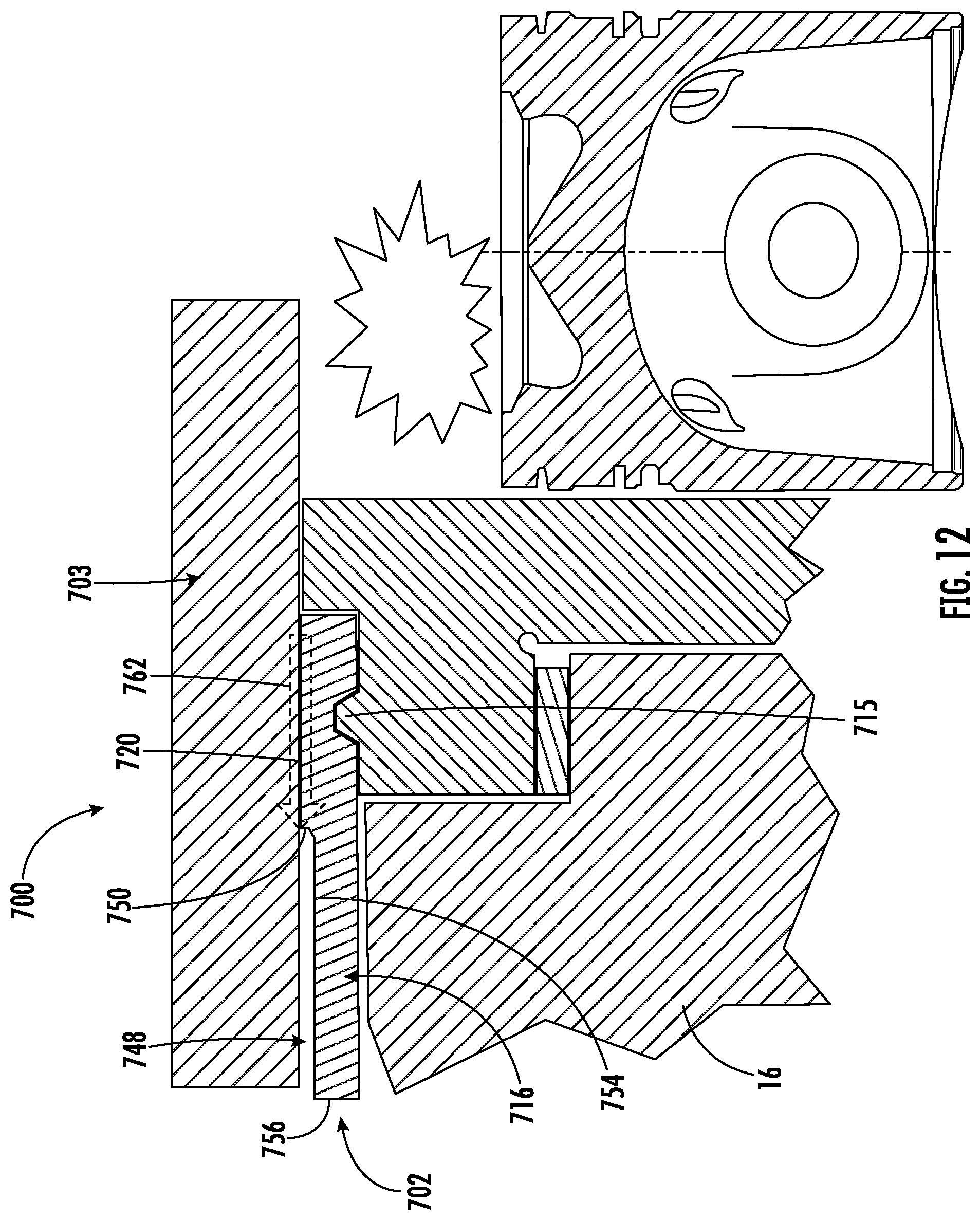 Patent US12492667 Figure 12 – Cylinder head joint gas leakage mitigation