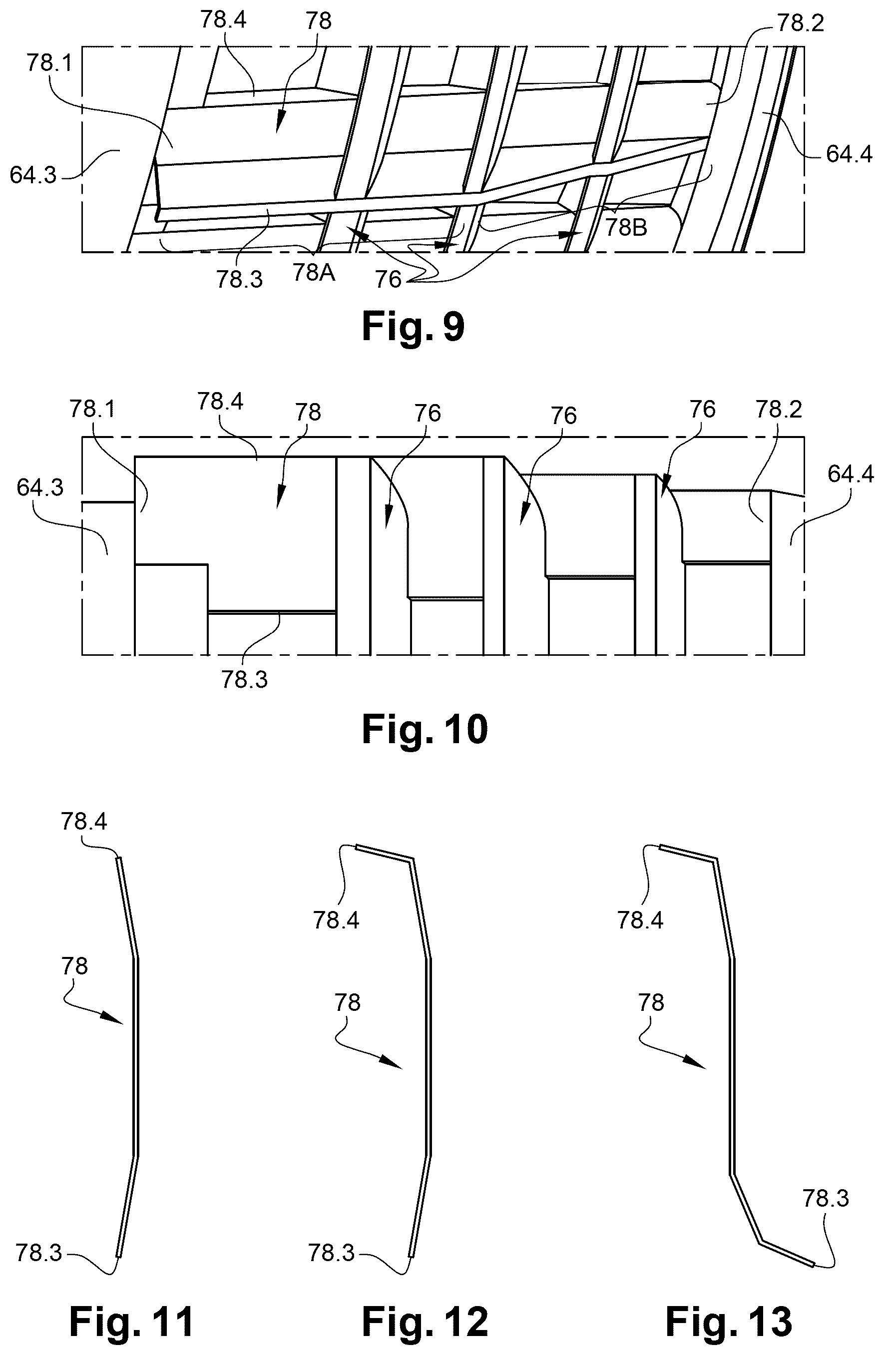 Patent US12492668 Figure 4 – Aircraft nacelle provided with at least one thrust reversal device comprising at least one longitudinal deflector, aircraft comprising at least one propulsion assembly composed of such a nacelle