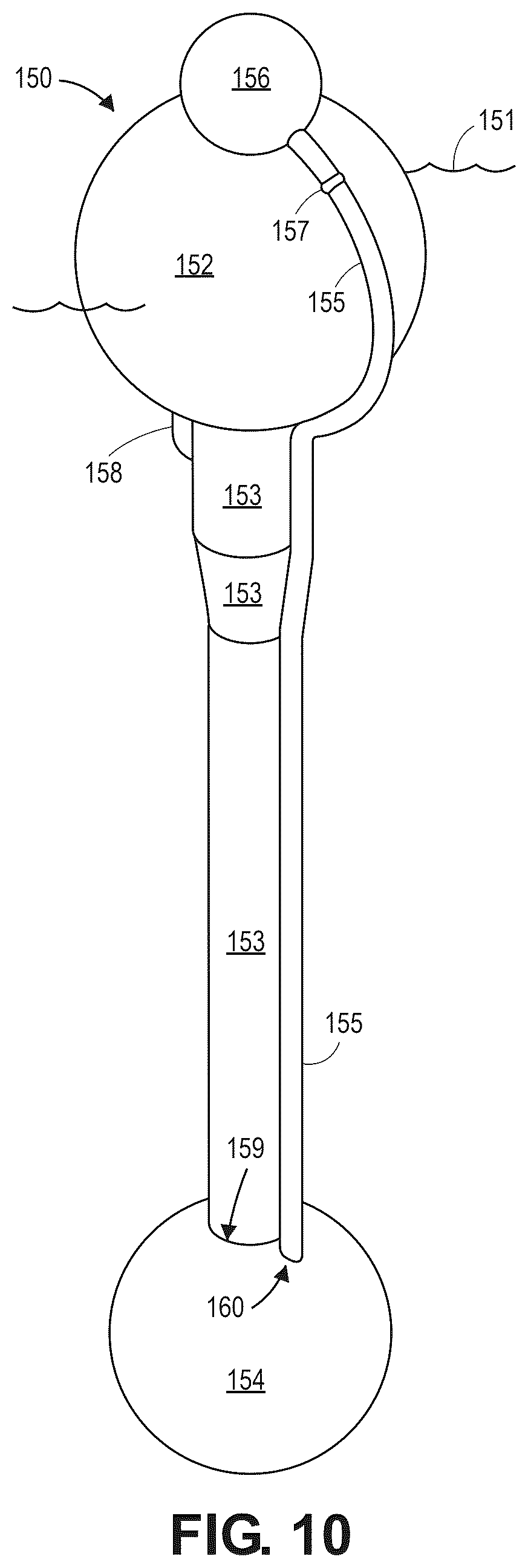 Patent US12492673 Figure 10 – Recirculating inertial hydrodynamic pump and wave engine