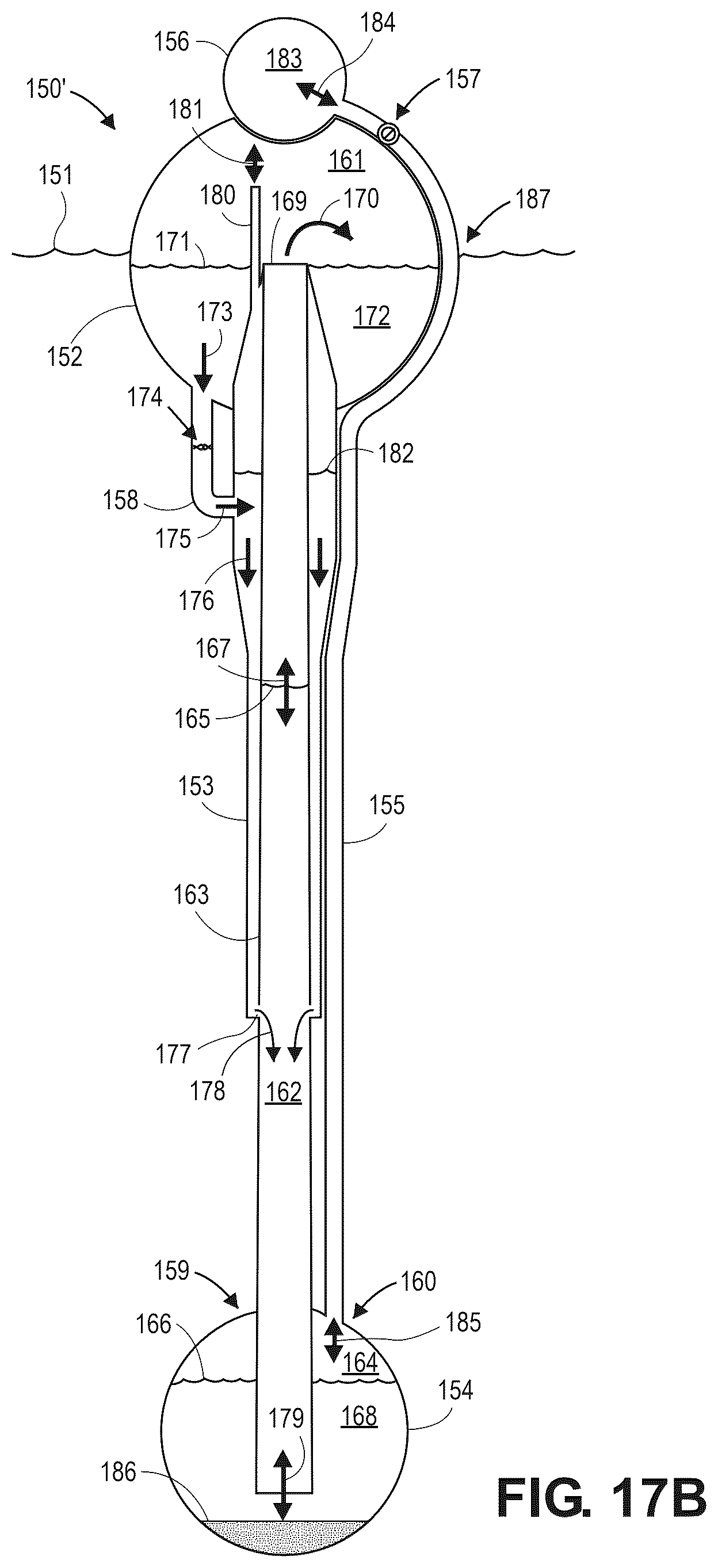 Patent US12492673 Figure 18 – Recirculating inertial hydrodynamic pump and wave engine