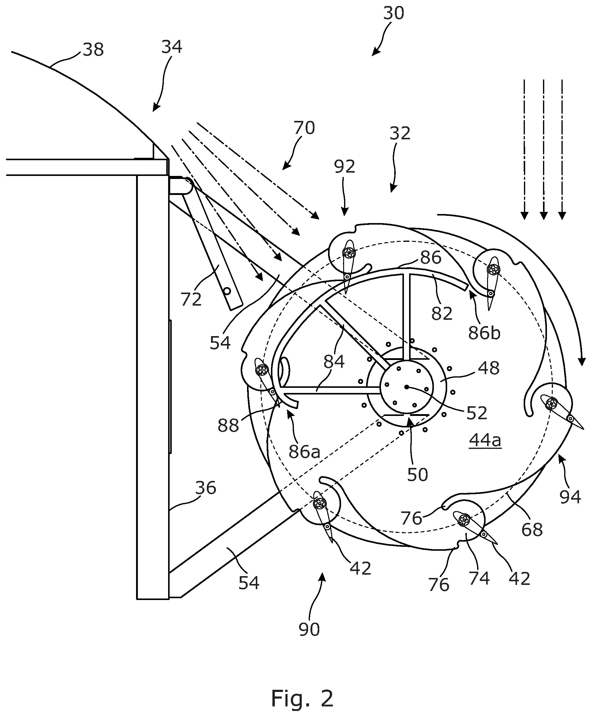 Patent US12492675 Figure 2 – Blade pitch control arrangement