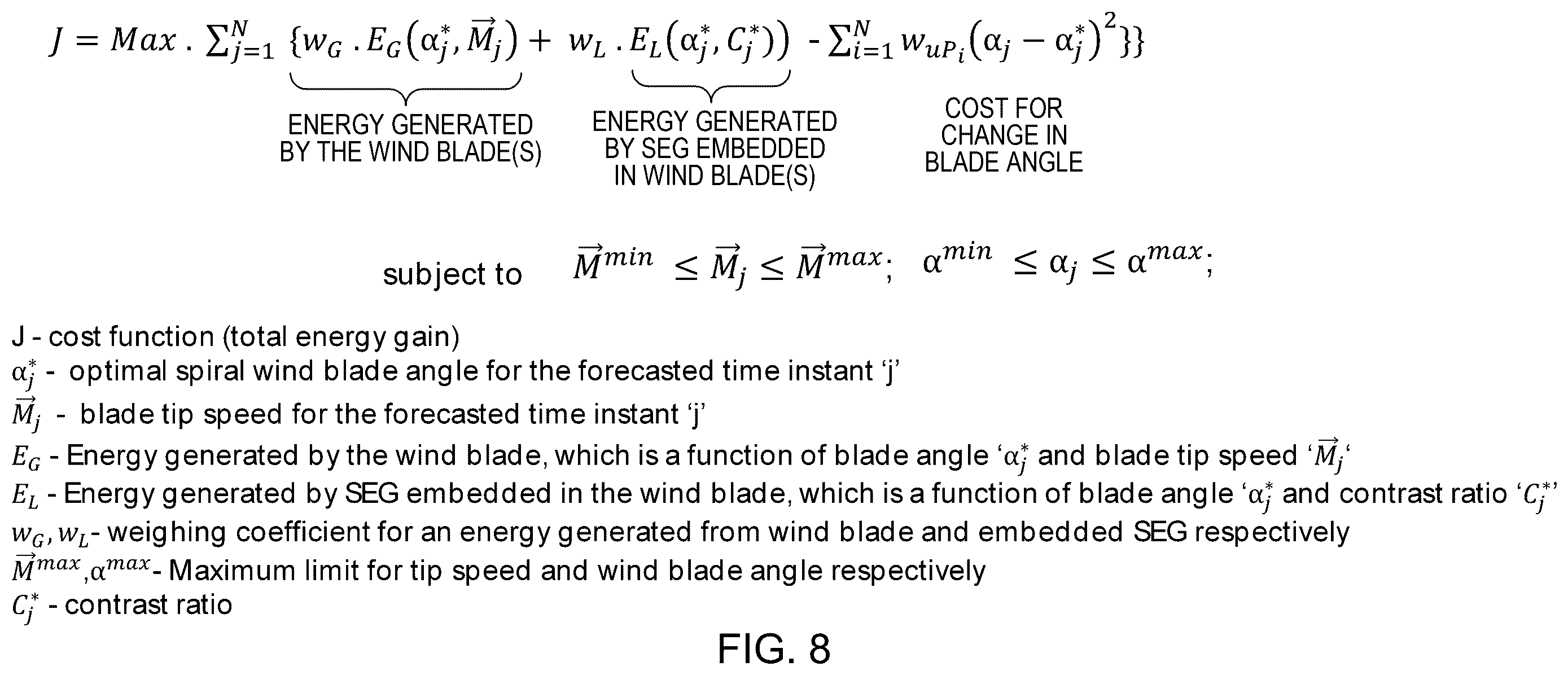 Patent US12492677 Figure 8 – Energy generation controller for wind turbine with shadow-effect energy generator(s)