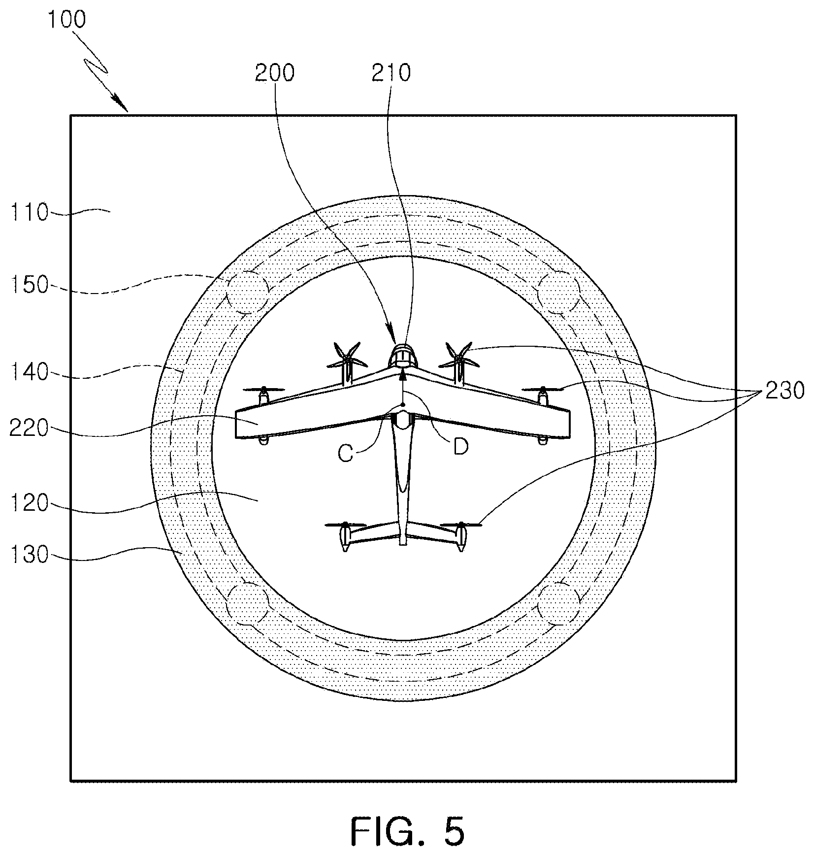 Patent US12492680 Figure 4 – Vertiport including wind power generation system