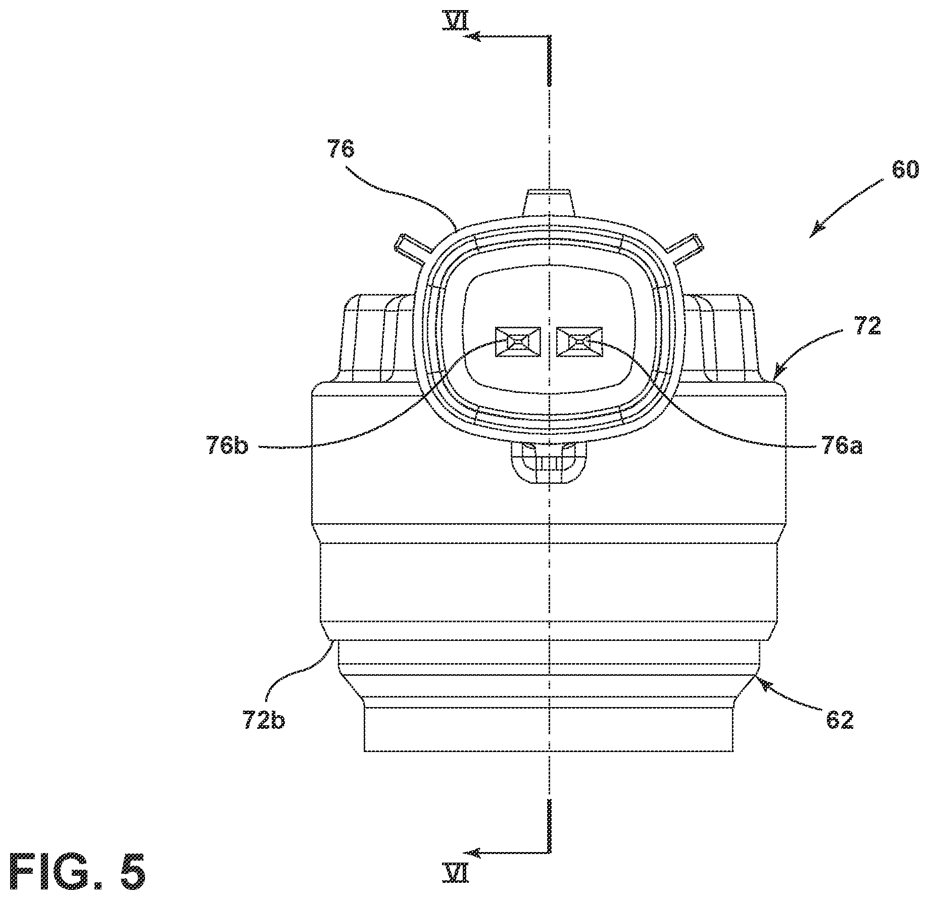 Patent US12492690 Figure 5 – Overmolded coil assembly for a fuel pump
