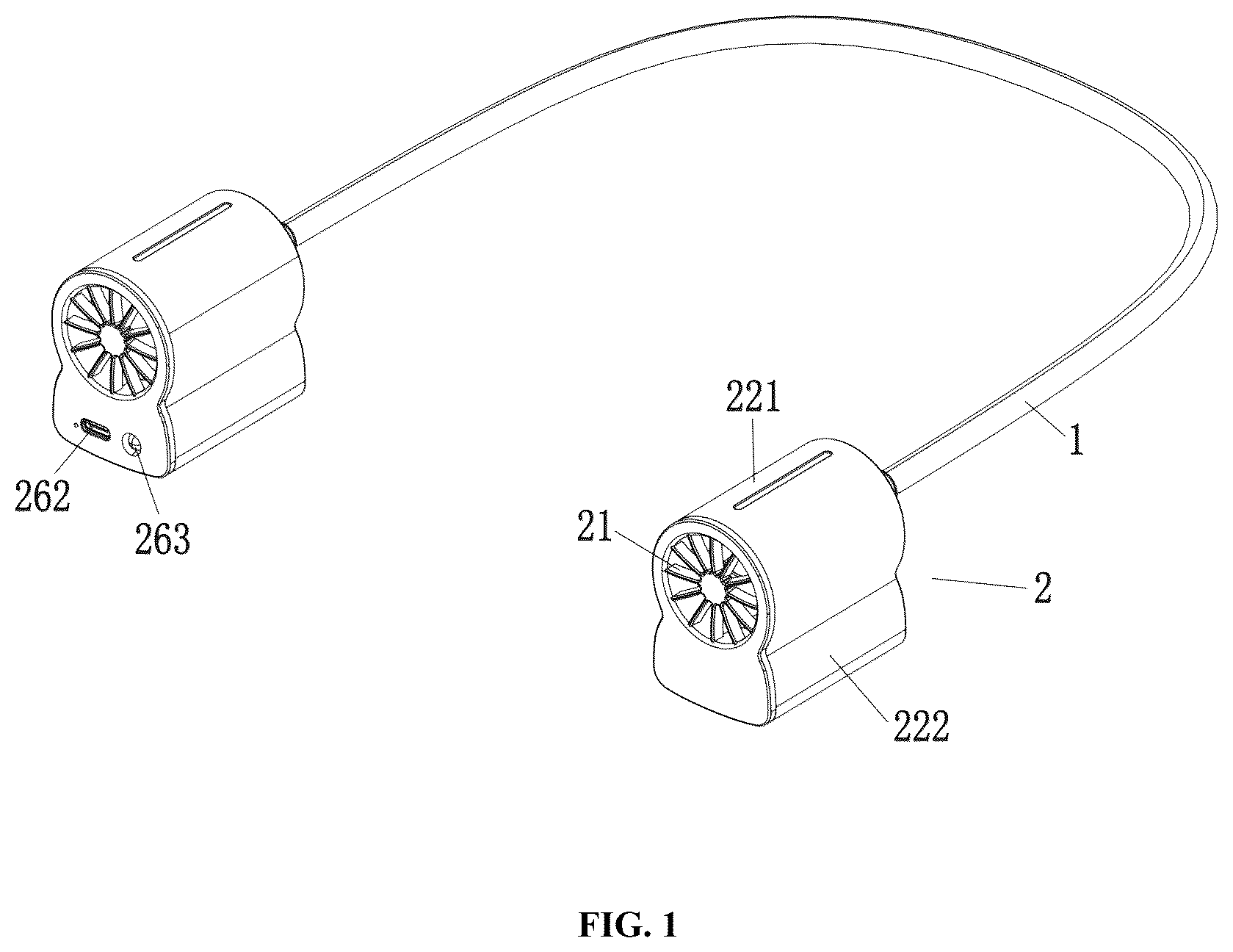 Patent US12492702 — High-speed neck fan — Figure 1