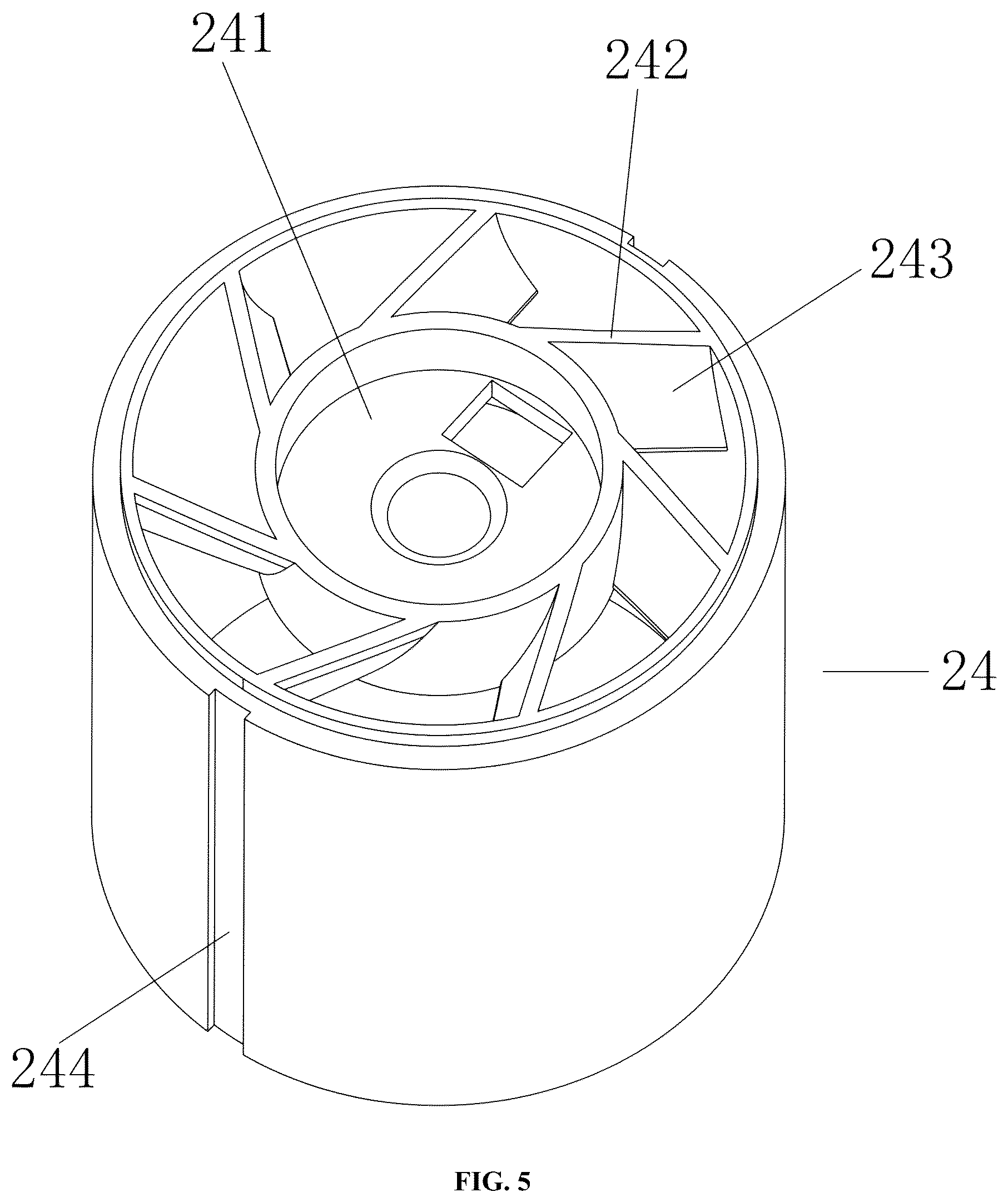 Patent US12492702 Figure 5 – High-speed neck fan