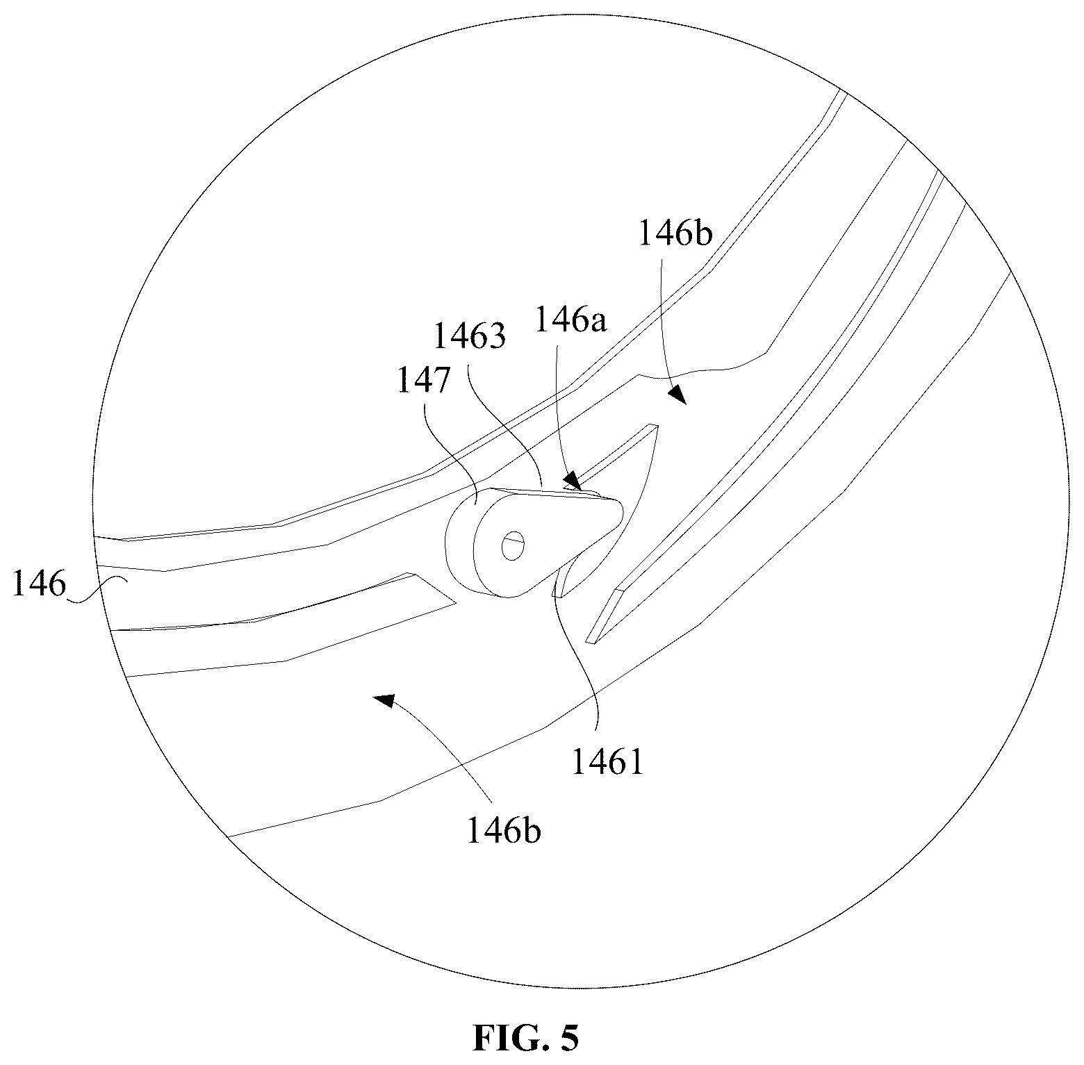 Patent US12492703 Figure 5 – Handheld fan