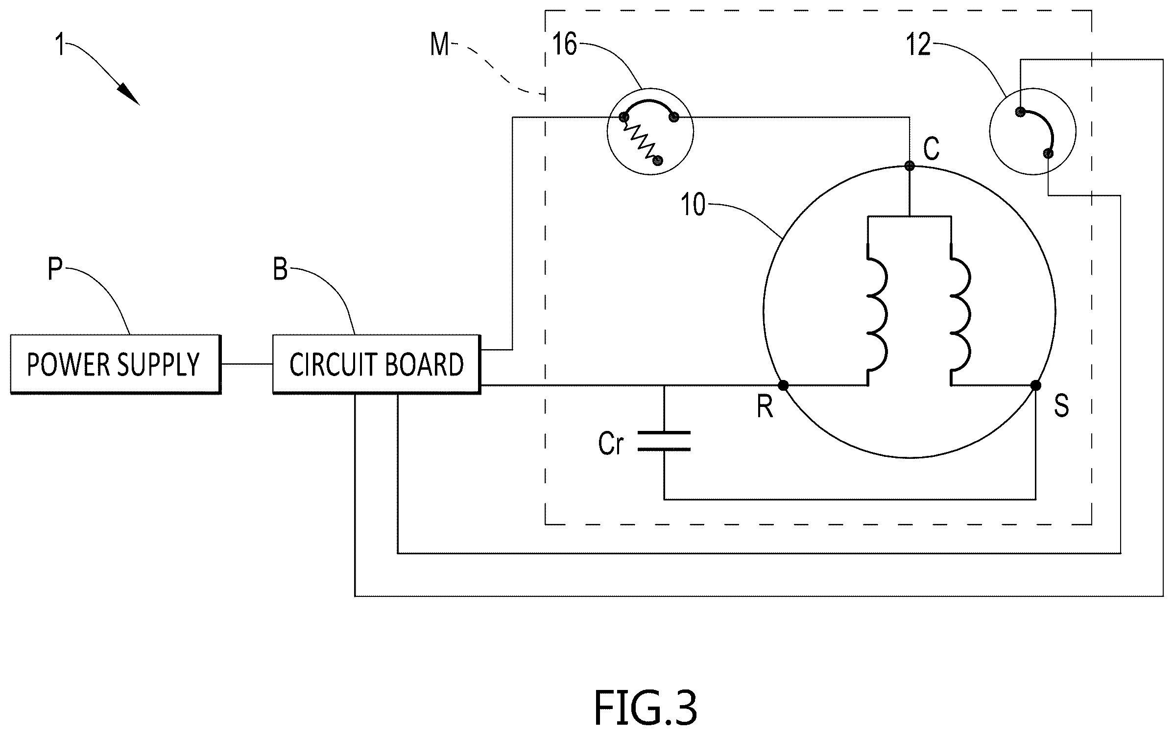Patent US12492704 Figure 3 – Compressor temperature protection module and protection system thereof
