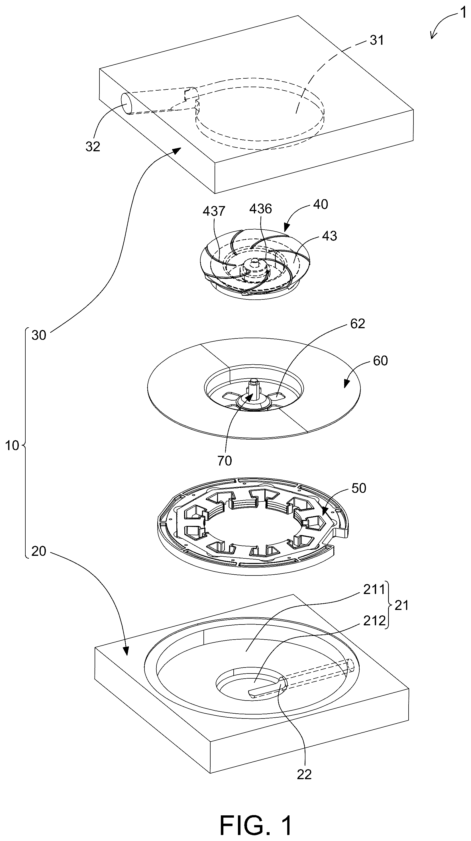 Patent US12492705 — Water pump structure and rotor thereof — Figure 1