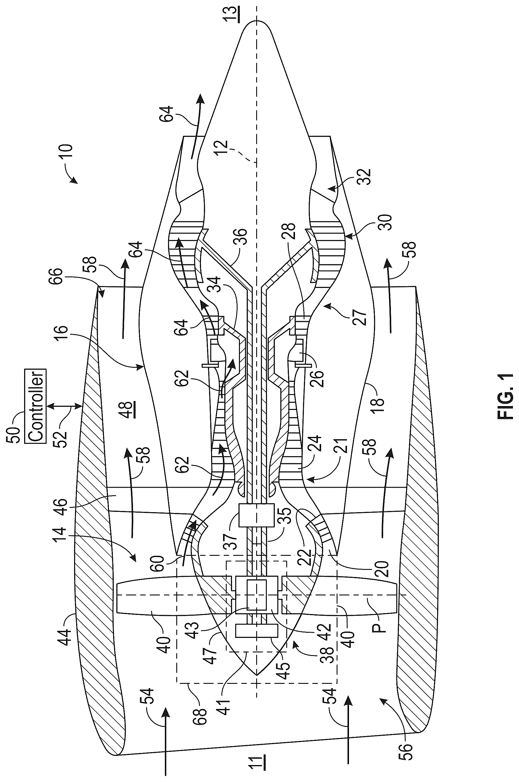 Patent US12492708 — Fan assembly for a gas turbine engine — Figure 1