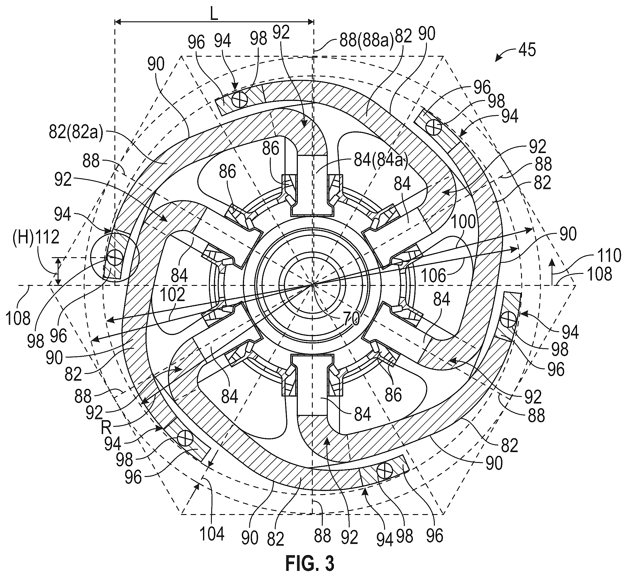 Patent US12492708 Figure 3 – Fan assembly for a gas turbine engine
