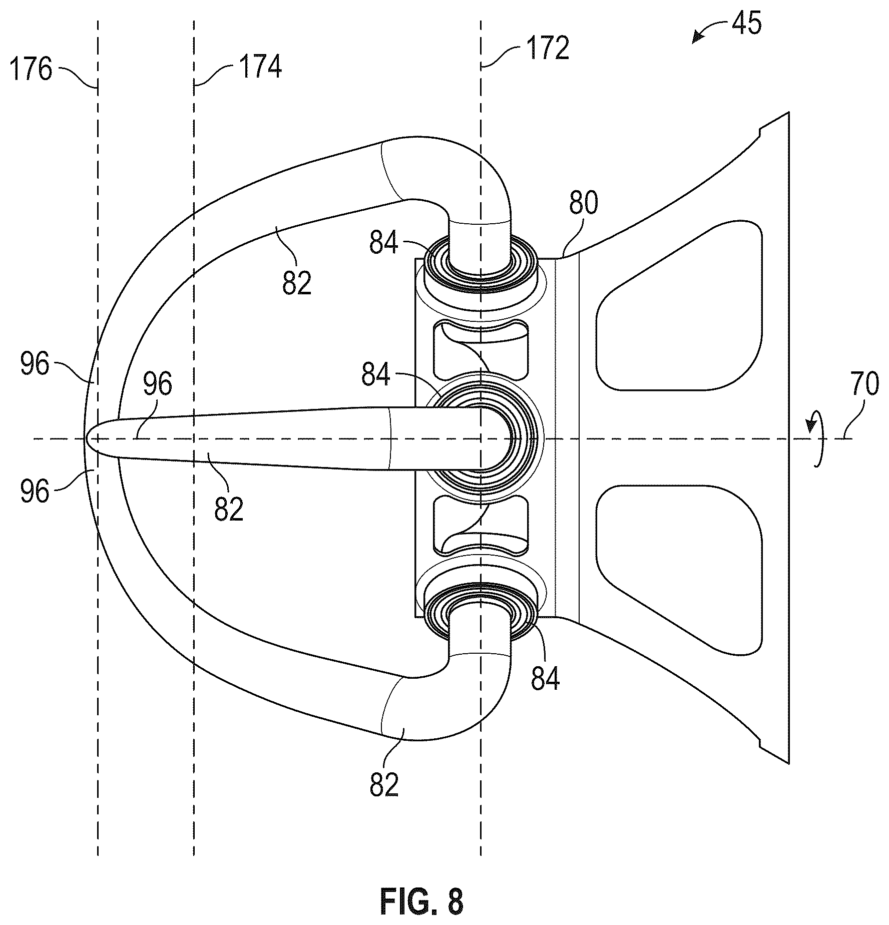 Patent US12492708 Figure 10 – Fan assembly for a gas turbine engine